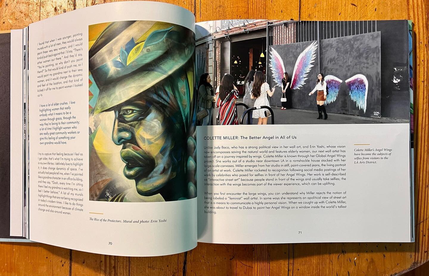 Thank you for including my art and project #globalangelwingsproject in the new book Woman on the Walls -about female artists and female imagery in contemporary public art spaces . Starting from cave drawings . Part proceeds to Global Network of Woman