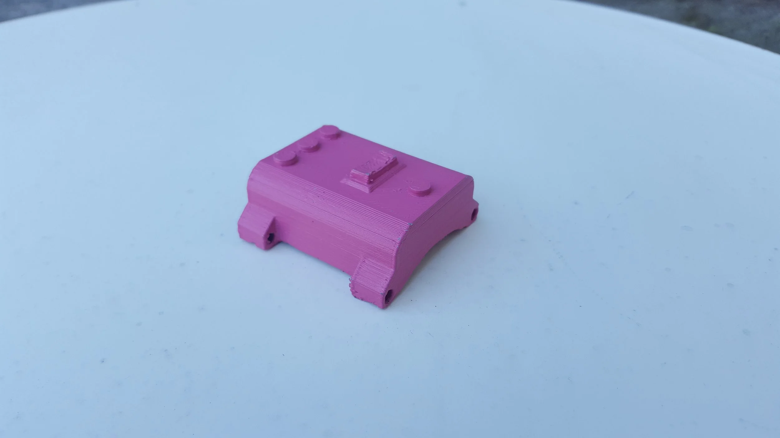 The concept wrist piece that will house status LEDs and input buttons.