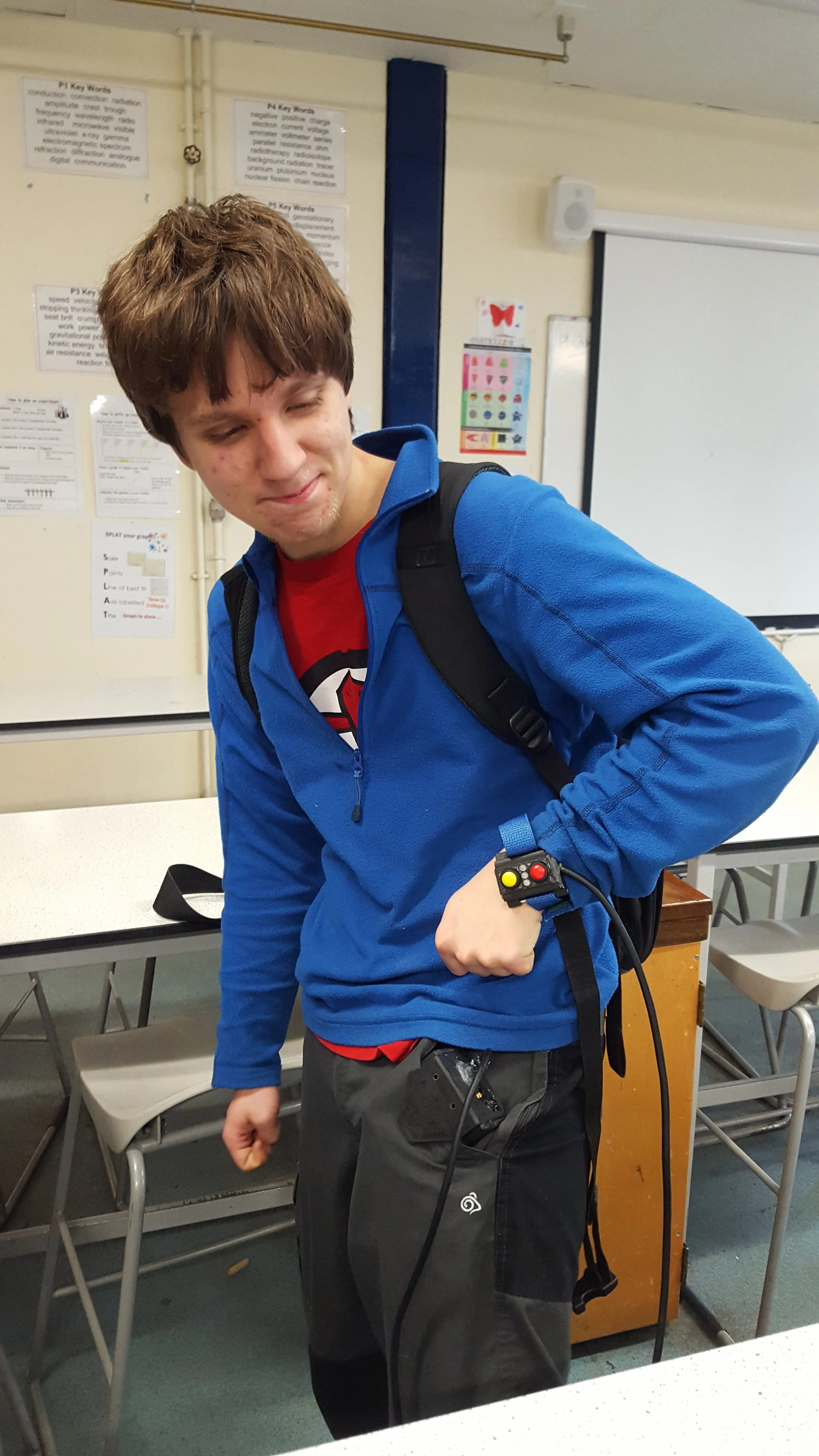 Wear demonstration by a team member.