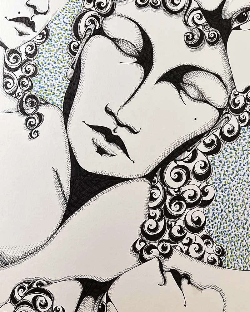 4 Faces Dreaming_pen-marker drawing_sm-detail.jpg