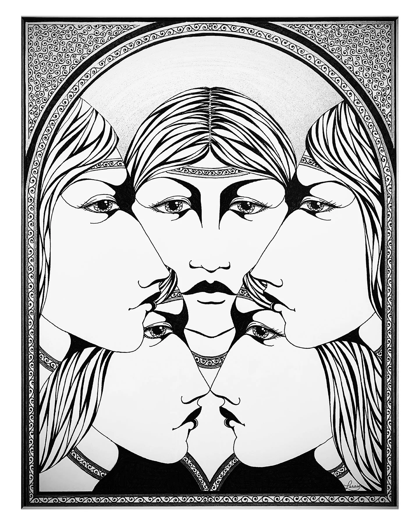5 faces_blk silver ink_drawing_sm.jpg