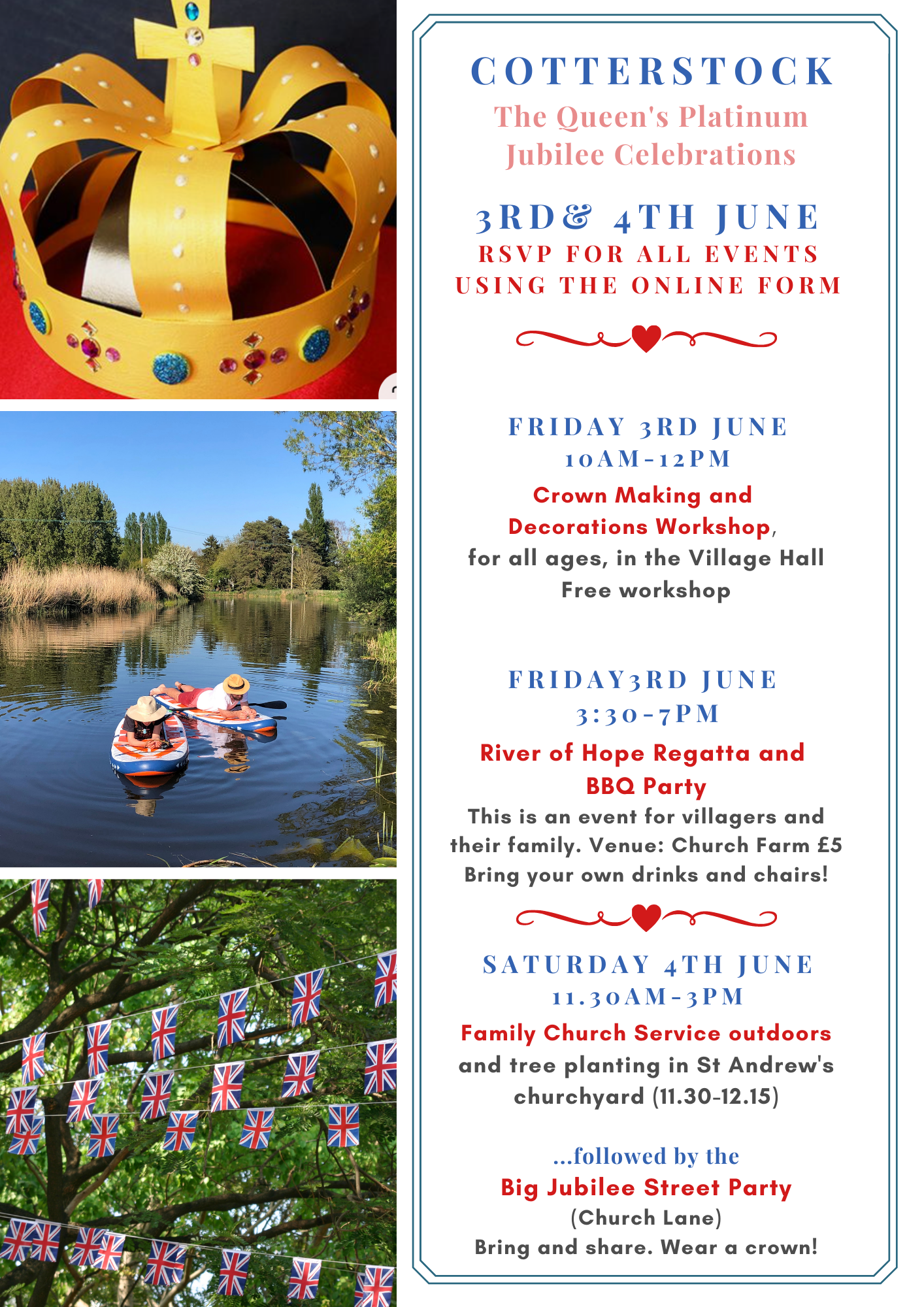 Cotterstock Jubilee Events- sign up now!