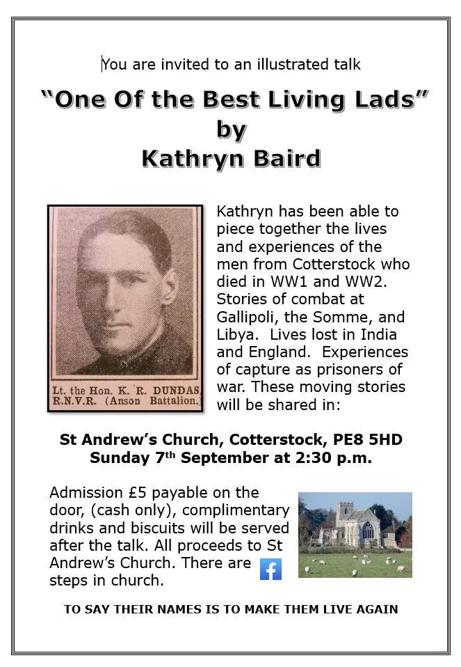 An illustrated talk "One of the Best Living Lads" by Kathryn Baird