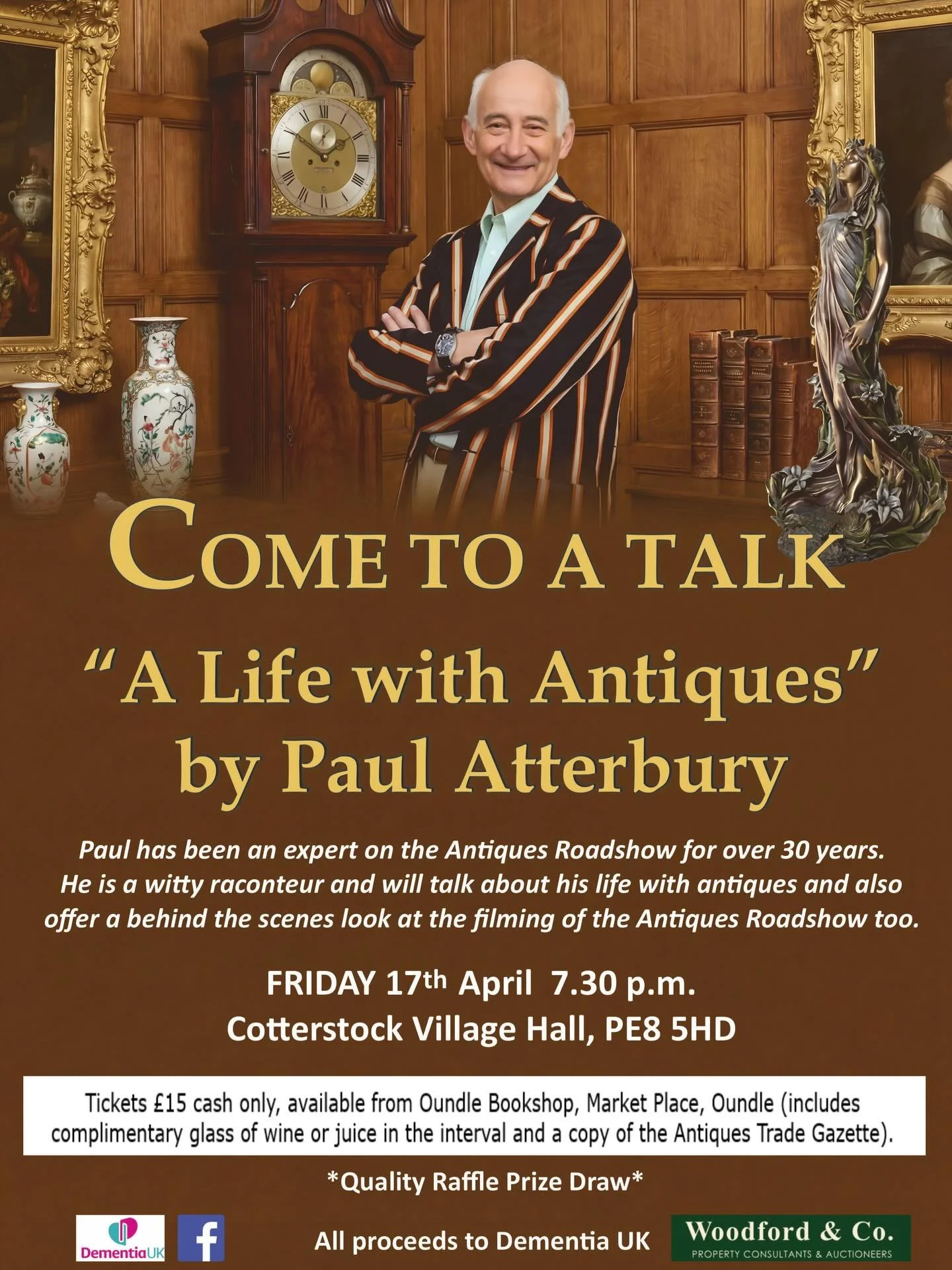 Due to unforeseen circumstances, tickets for this event can be purchased from Oundle Bookshop and not Stu-Pots as previously advertised.