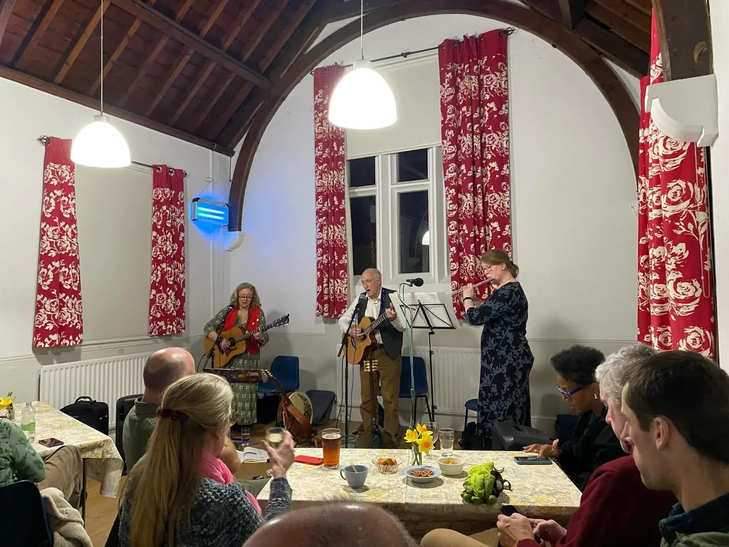 What a treat! Celebrating St Patrick&rsquo;s Day in a packed Cotterstock Village Hall with Frumenty. A great mix of traditional storytelling, ballads of rebellion and love and lively folk music.