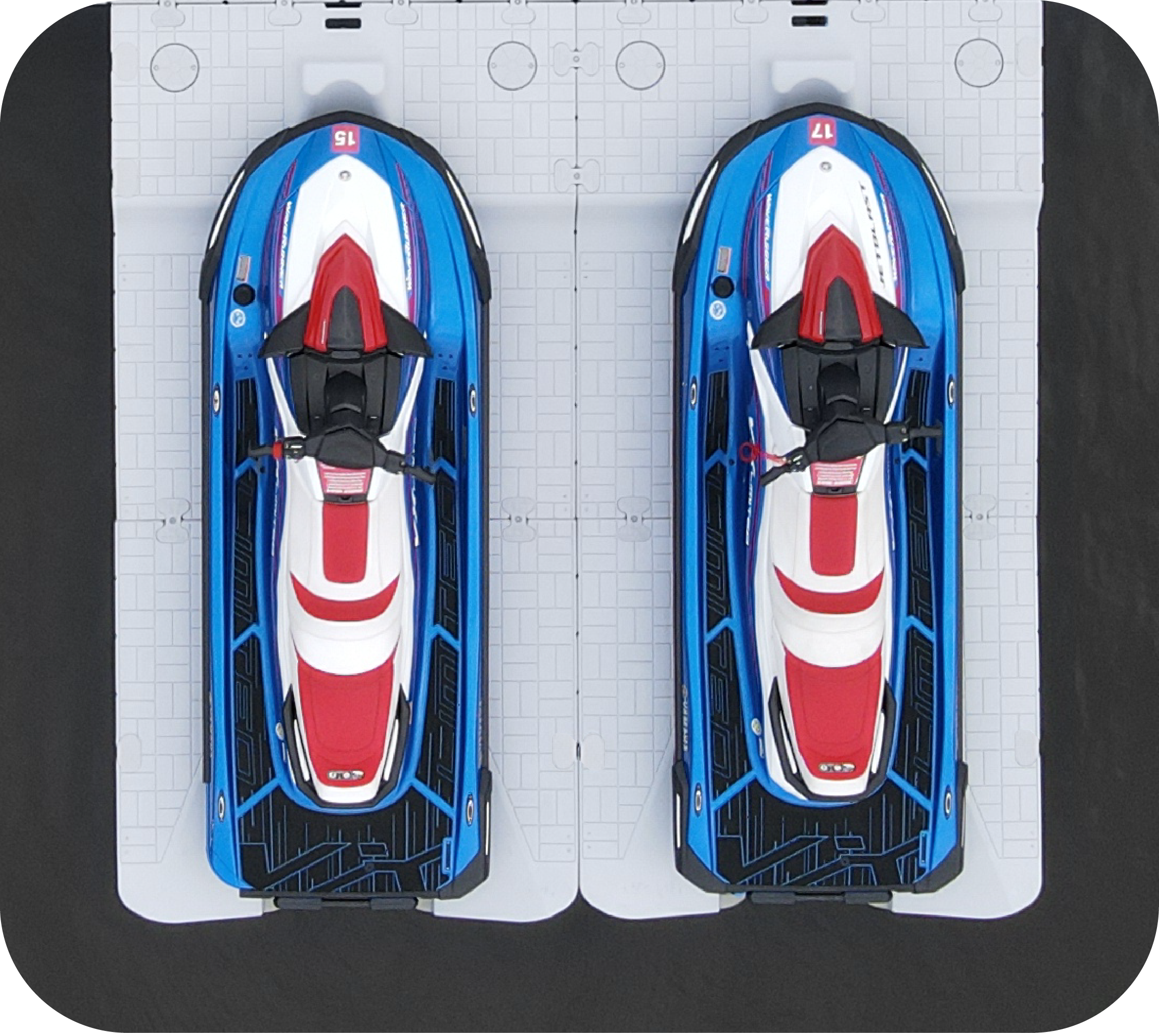 Snap Port 80 jet ski dock connected together, Snap Dock