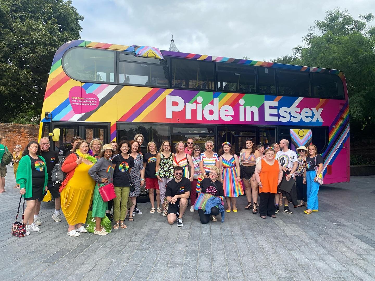 What a beautiful day singing in front of our biggest crowd yet!! Thank you @colchester.pride for having us and all our members for smashing it out of the park today!