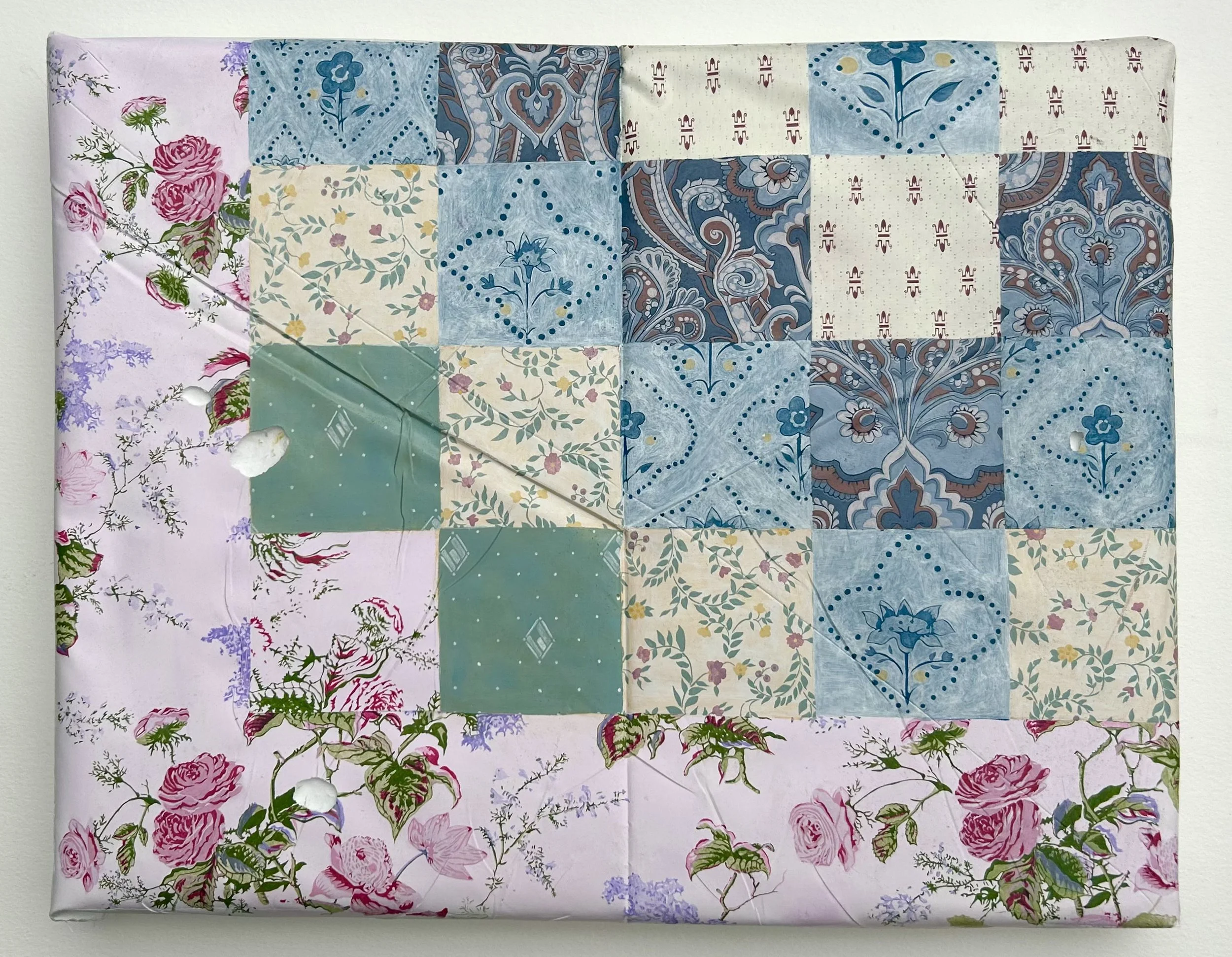 Sear's Quilt II; acrylic on concrete. 2026