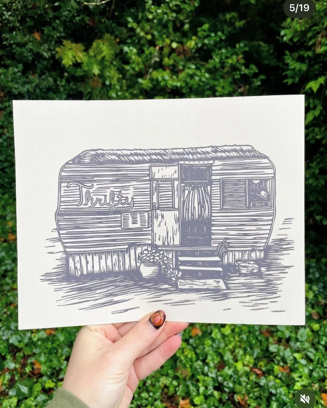 @augurypress shares &ldquo;I just finished printing my five print series carved at @souwester this past week. My time there was magical, it is truly such a special place! This series is my love letter to @souwester! I'm feeling very grateful and will