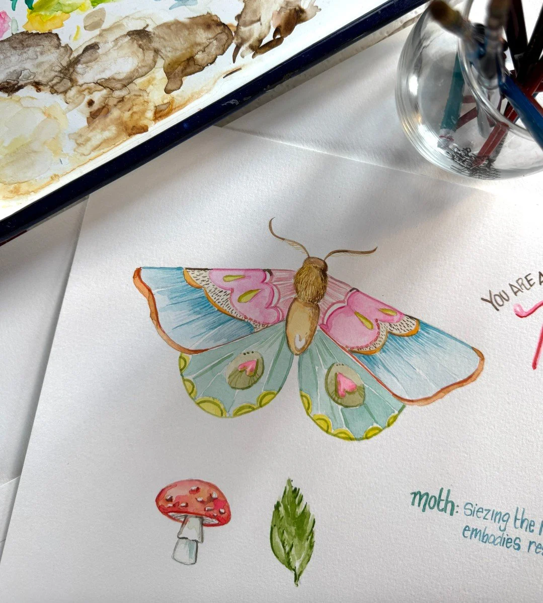 &ldquo;Early mornings that ease into work are my favorite - I was up and at the table by 6am painting with mid day breaks for sharing with my friend who also was staying in her trailer working in her medium. We would take food and beach breaks but fo