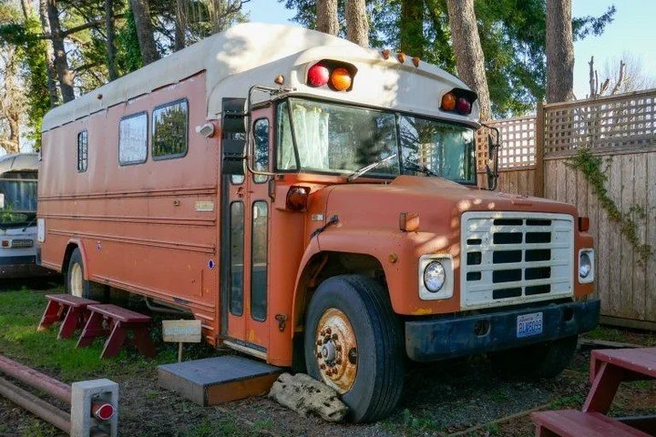 Meet our newest addition - The Bumpkin Bus

An adorable tiny home on wheels, this lovingly converted bus is wrapped in warm wood and charm. Cook a simple meal, fall asleep beside glowing cedar walls, wake slowly with the rhythm of the coast just outs