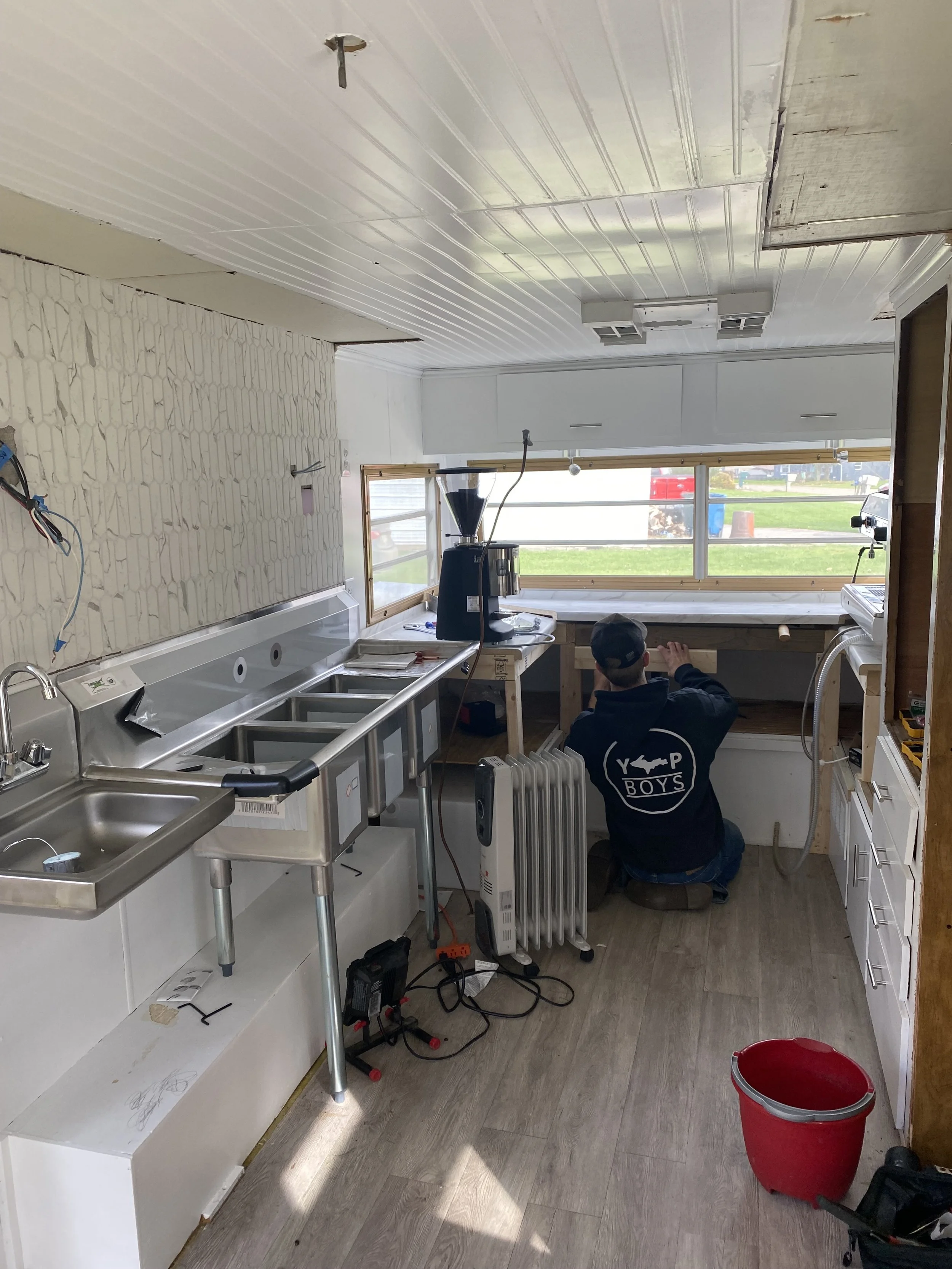 During the renovation process