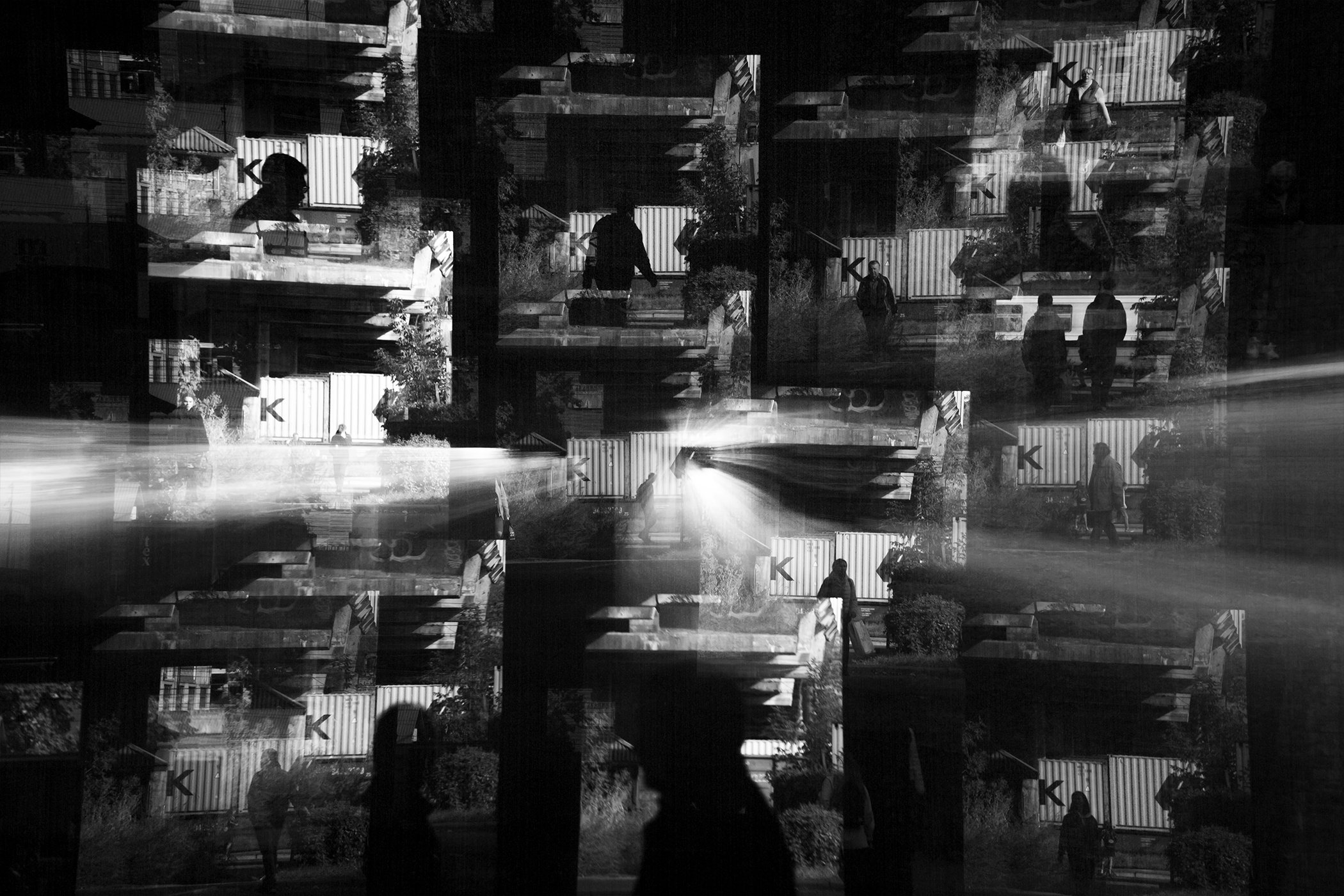 "Patchwork 1" is an in-camera multi-exposure by Oscar Wollsten