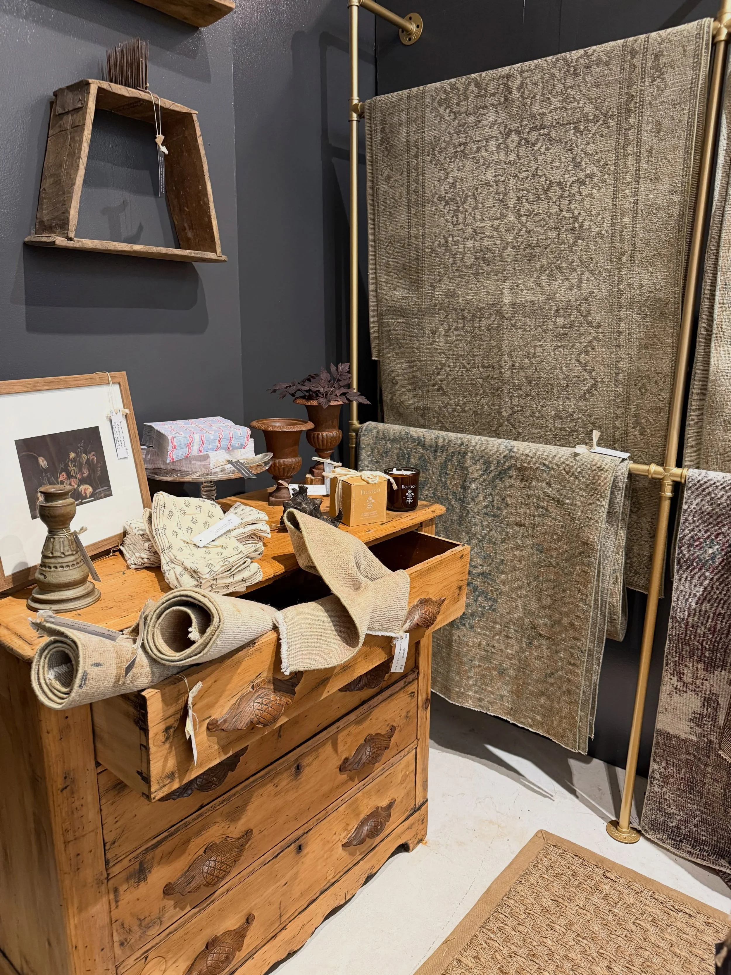 Ground your space with organic textures and wood moments