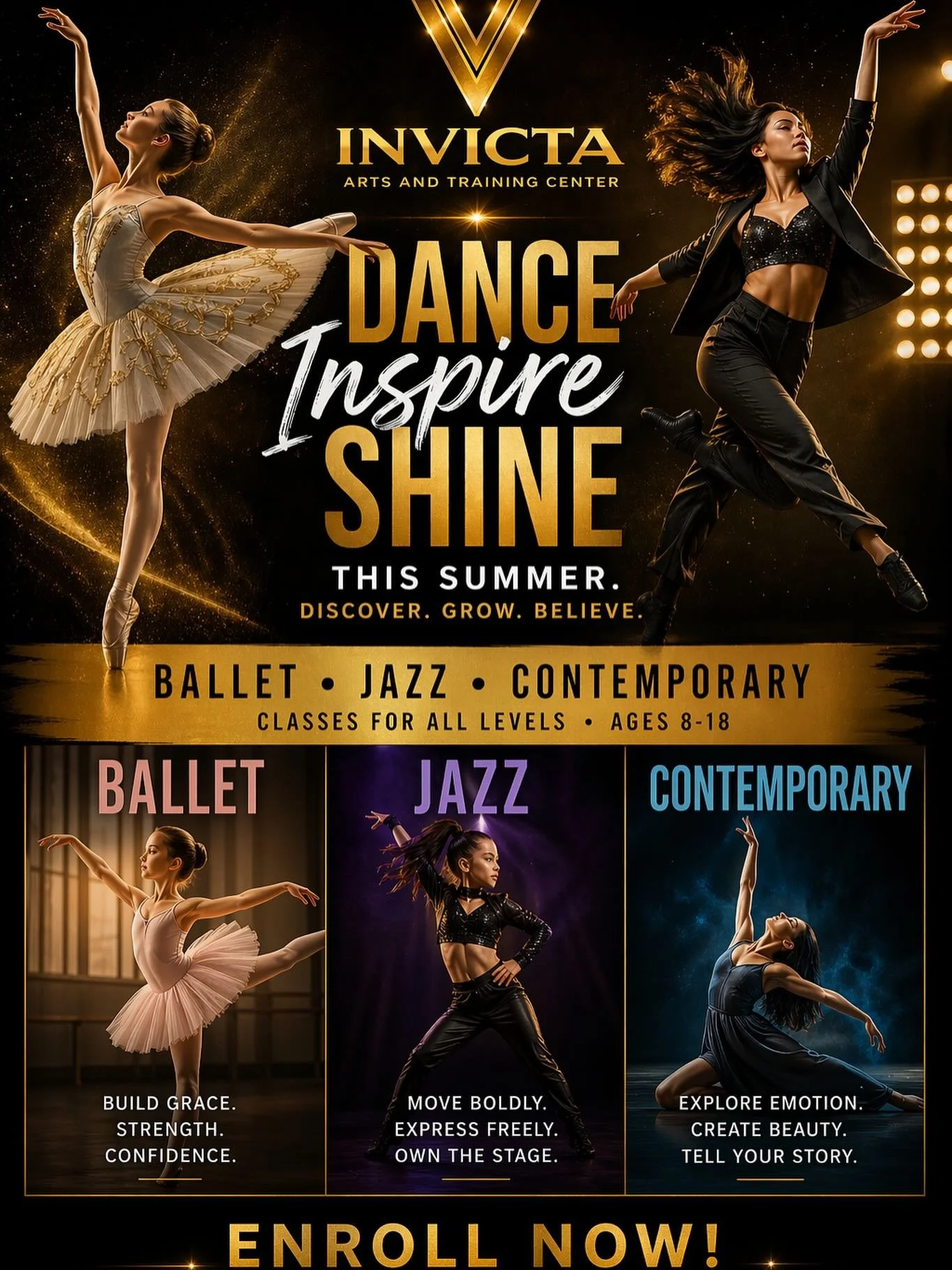 This Summer we have Ballet, Jazz, and Contemporary Single Purchase Classes‼️

Sign up on our website.

#houstondance #houstondanceclasses #houstondancers
