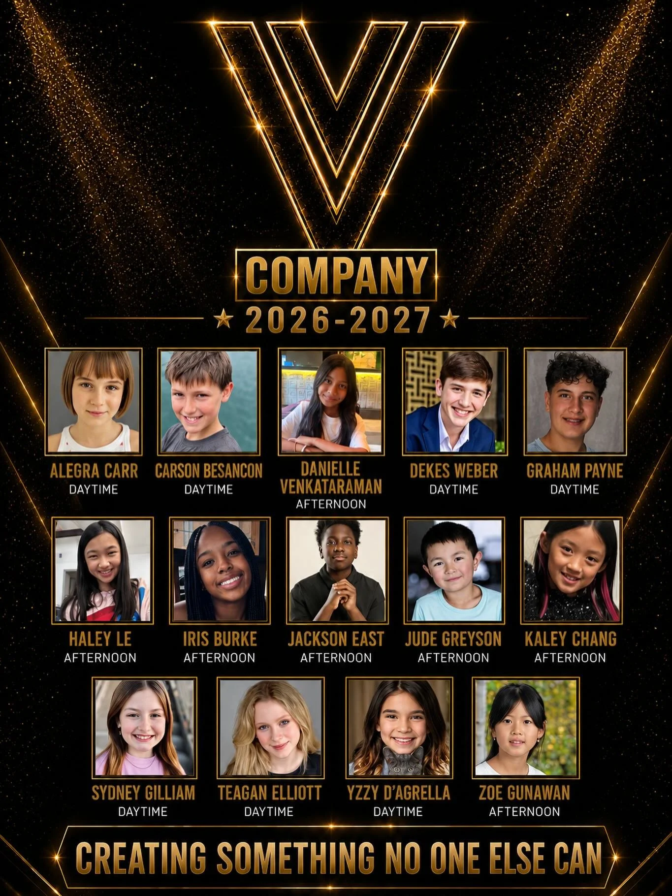 COMPANY 26-27 ✨🔥

Want to train and perform with the best? Inquire via email&hellip; we MAY have another audition this summer in our new space&hellip;😉

This fall we start our NEXT CHAPTER. 🙌🏻

COMPANY: THE Elite Triple Threat Training Program. F