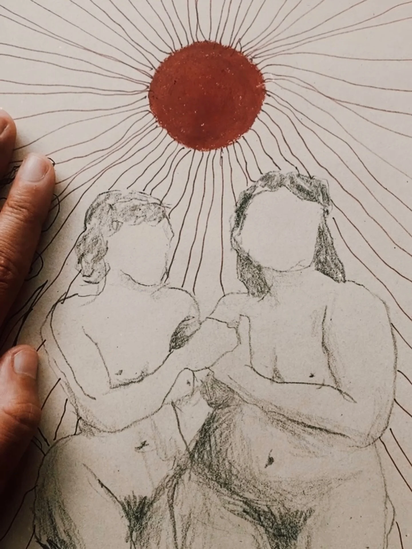 &ldquo;the remedy is to hold each other close&rdquo;

from a sketchbook from years ago, when the world was going to shit, and it still is ~ but what was true then that is still true now is that we have each other, and this is what will save us &heart