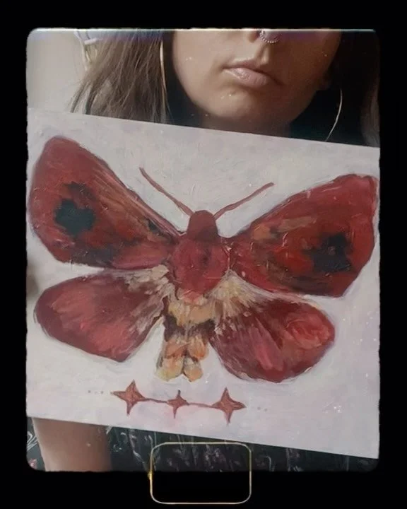 eclipse transmission // he-art update 

this angel moth is one of my favourite things I&rsquo;ve made in a very long time. it is dark and soft and beautiful, like my inner world, the place I have been cocooning for the past year.

one year ago, my da