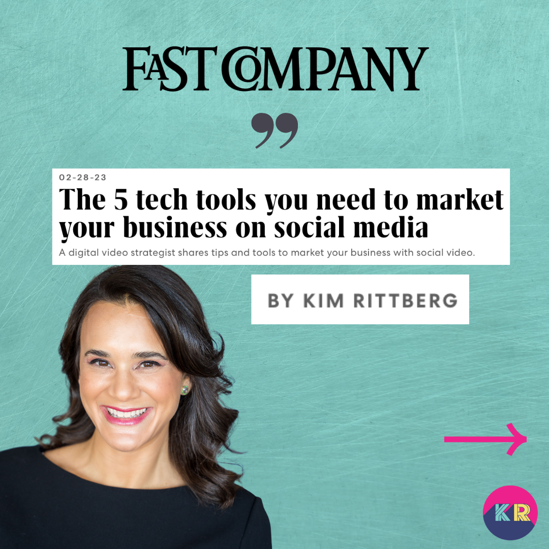 Fast Company Article:  The 5 tech tools you need to market your business on social media