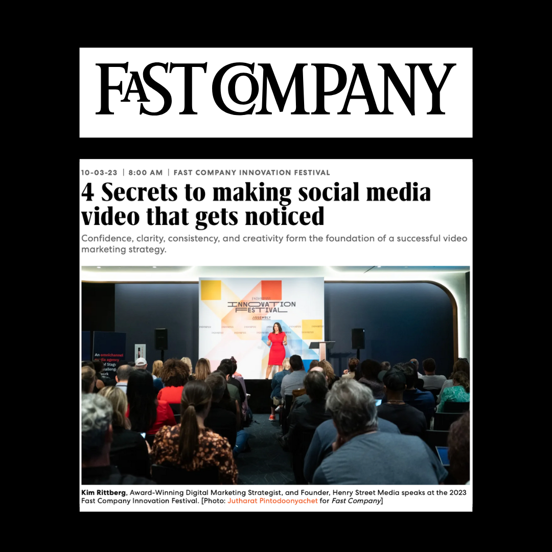 Fast Company: 4 Secrets to Creating Social Video That Gets Noticed
