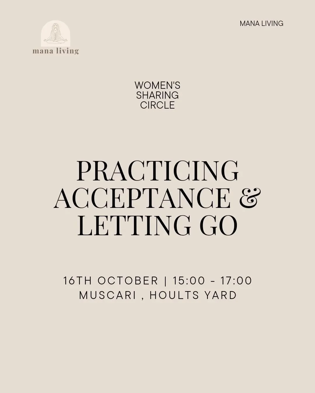 Supported Transformation 💫
Join me and a group of incredible, inspirational women this month to connect inwards and with one another as we discuss how we can practice more acceptance in our lives.

This is our last Circle this year so would be lovel