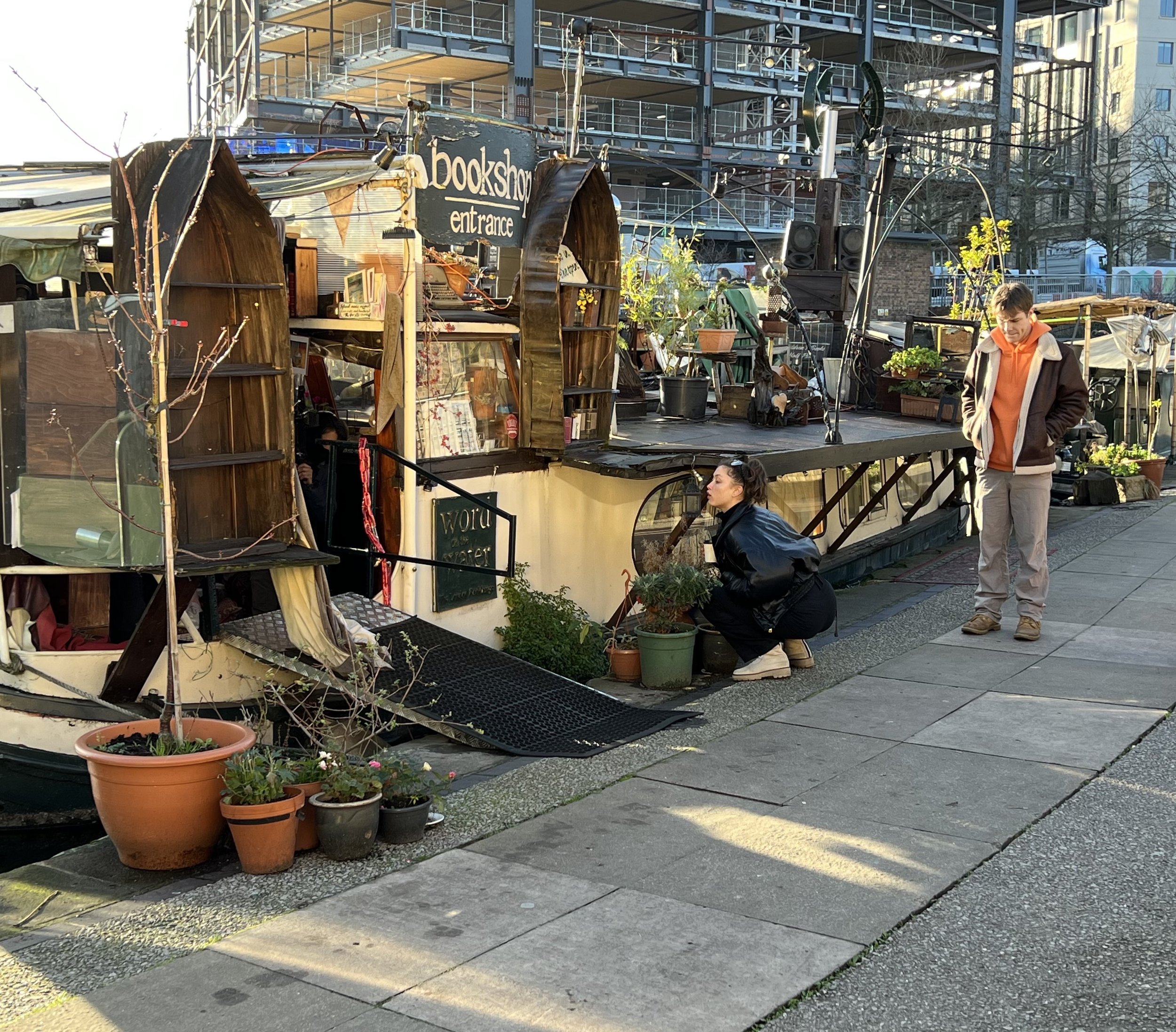If you didn't know about Word on the Water, now you do. It's an incredible bookstore on a barge in the middle of the Regent's Canal, right near Central St. Martins. So no excuse not to stop in. Who knows who, like Sky did, what marvelous person y