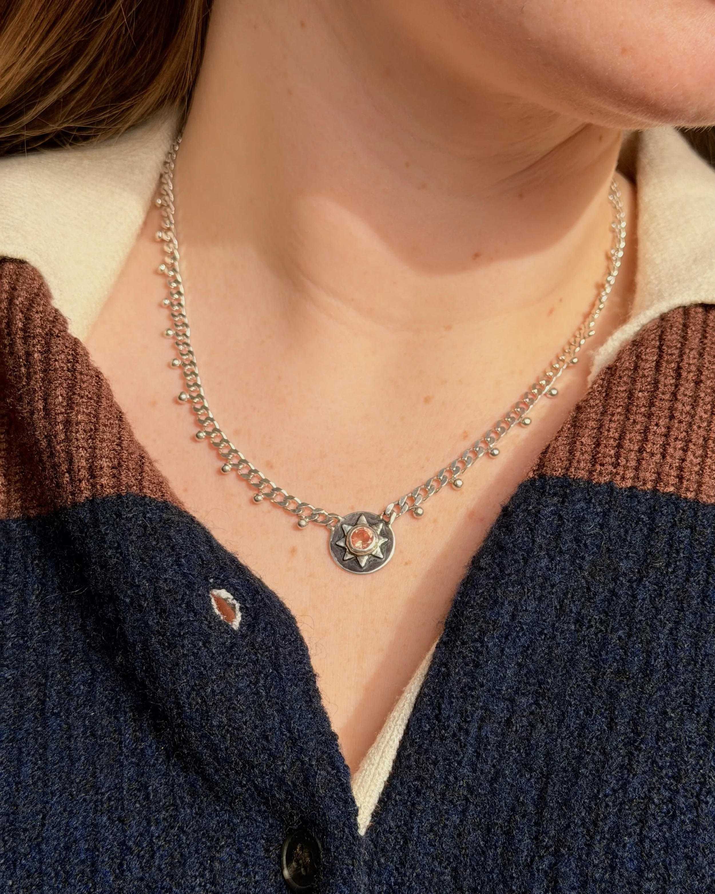 Sun Burst Dot Necklace