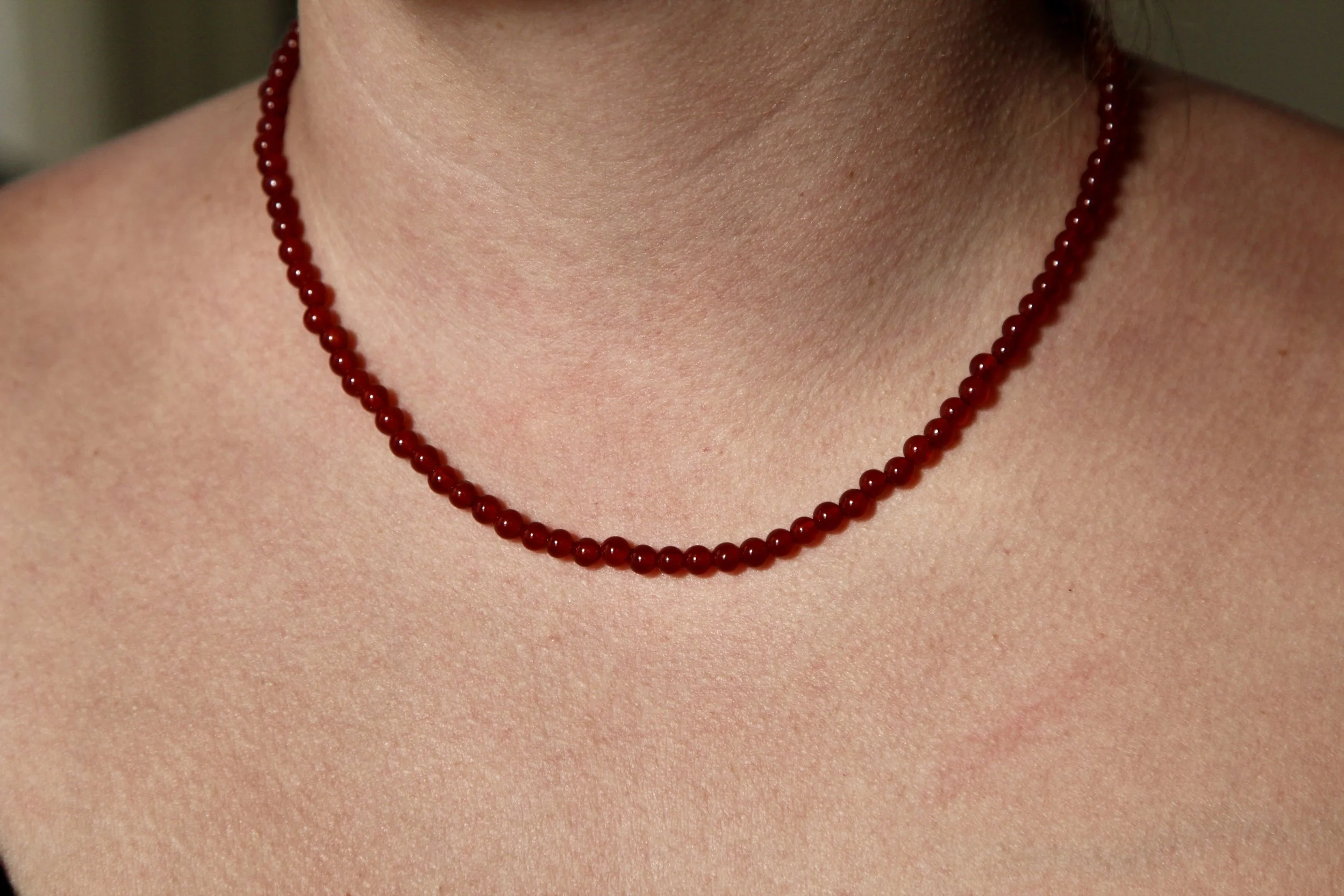 Carnelian Beaded Necklace