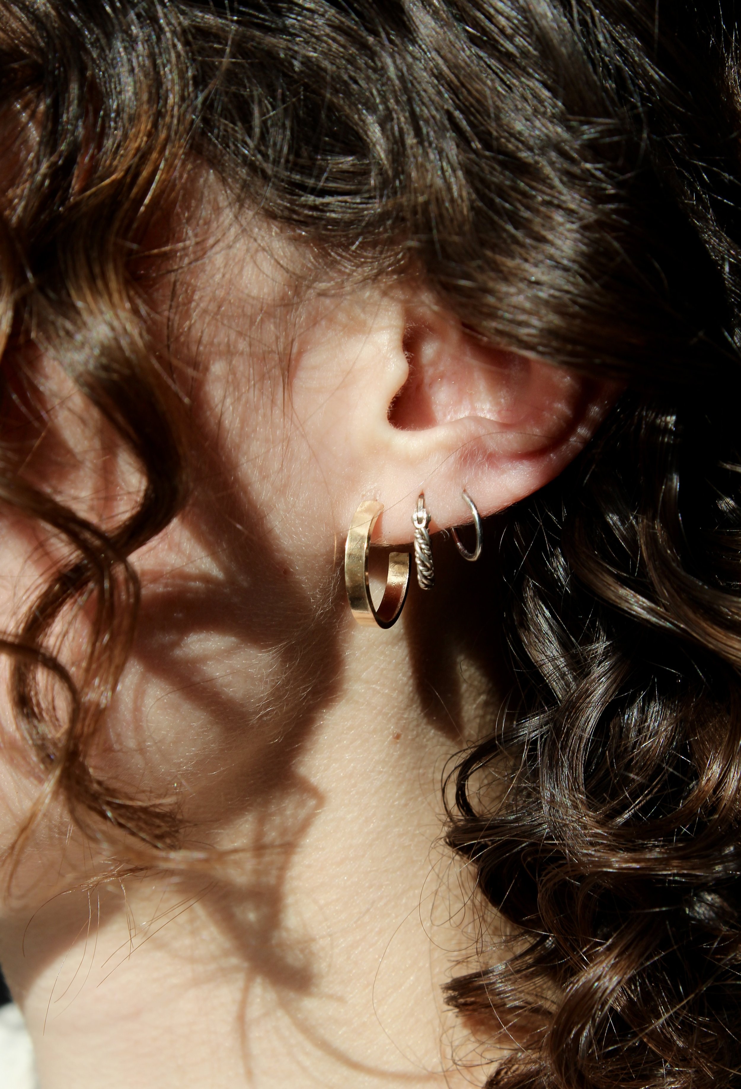 Simple gold hoops