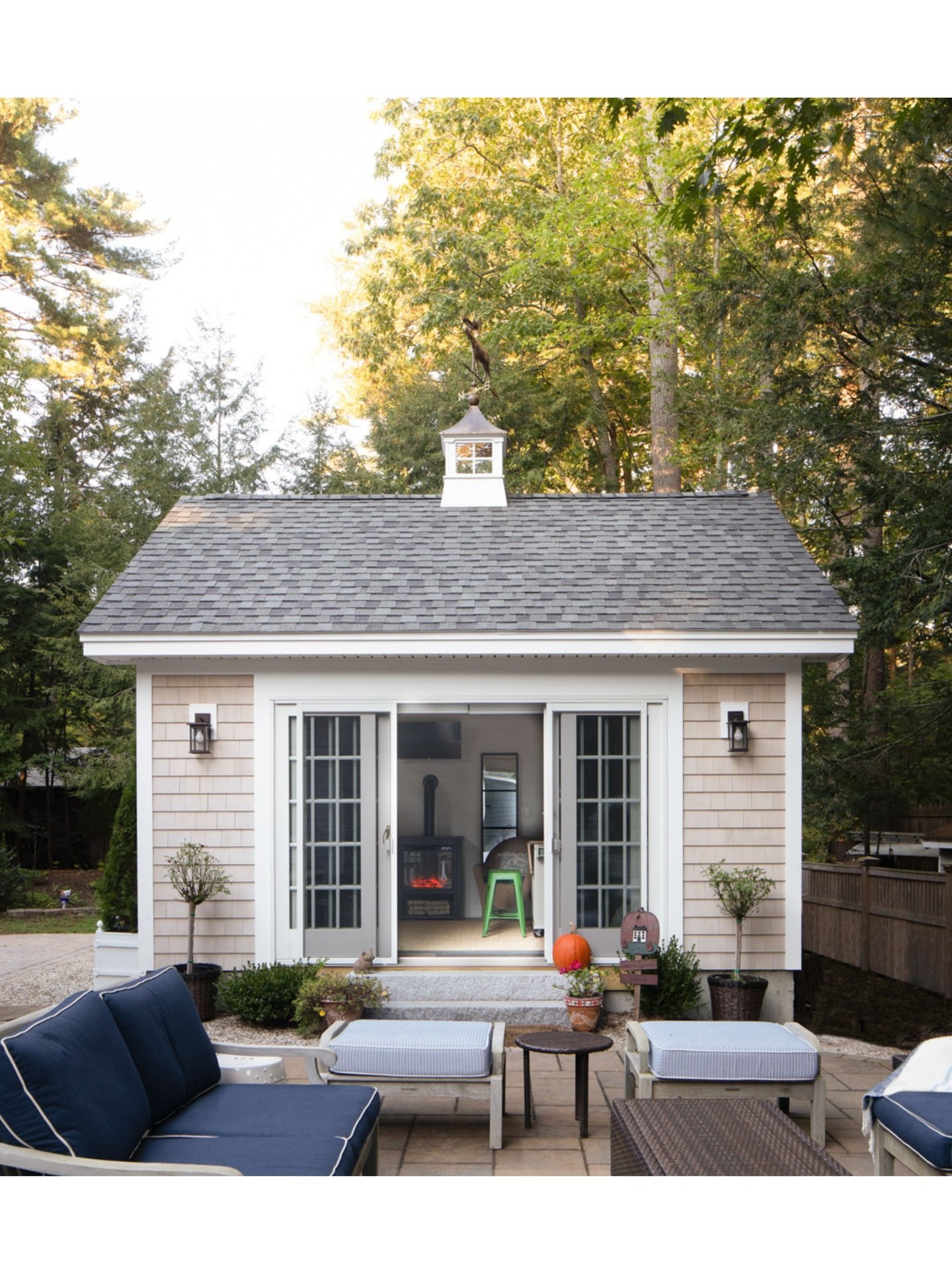 Small footprint, big impact. Thoughtful design turns this compact shed into a highly functional, beautifully built space. #HayRunner #designbuild #maine