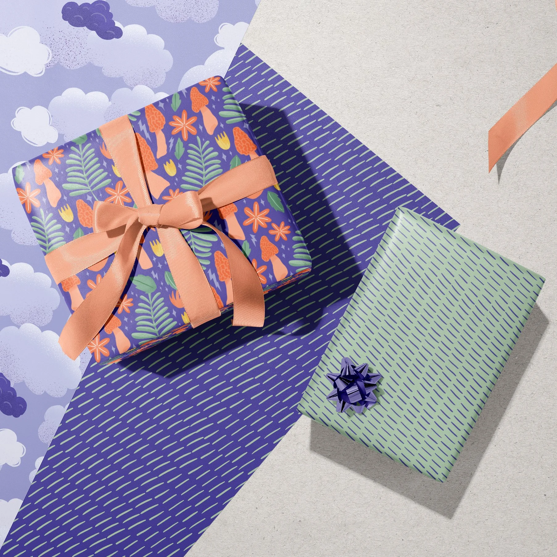 Repeating pattern collection for wrapping paper