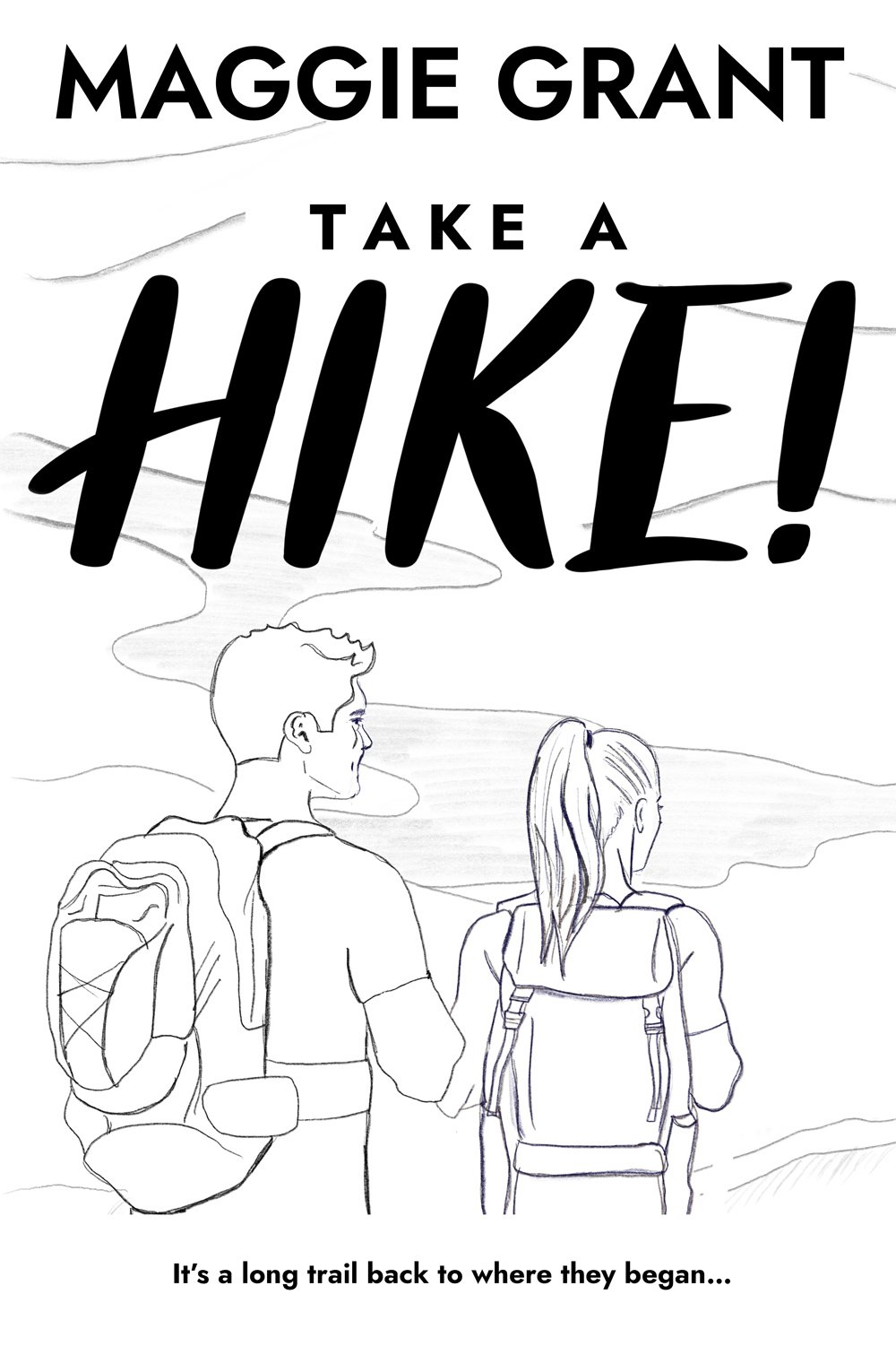 Book cover sketch for a romance novel