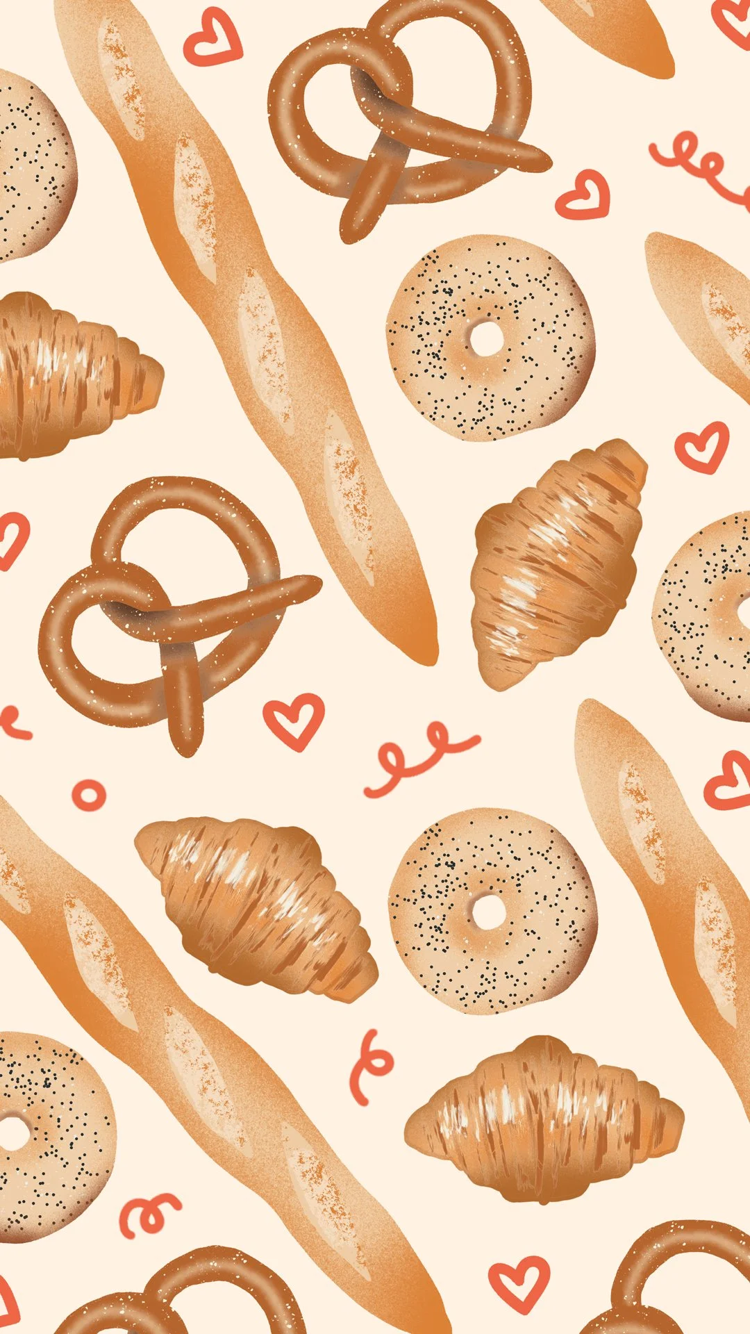 Illustrated pattern for a bakery