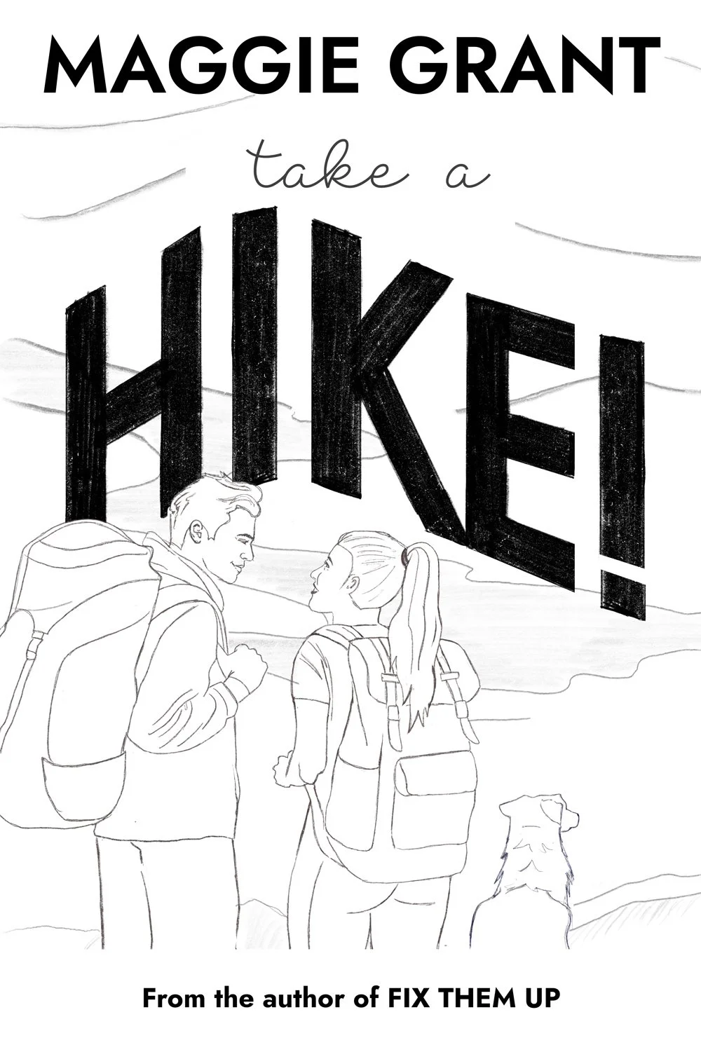 Book cover sketch for Take a Hike!