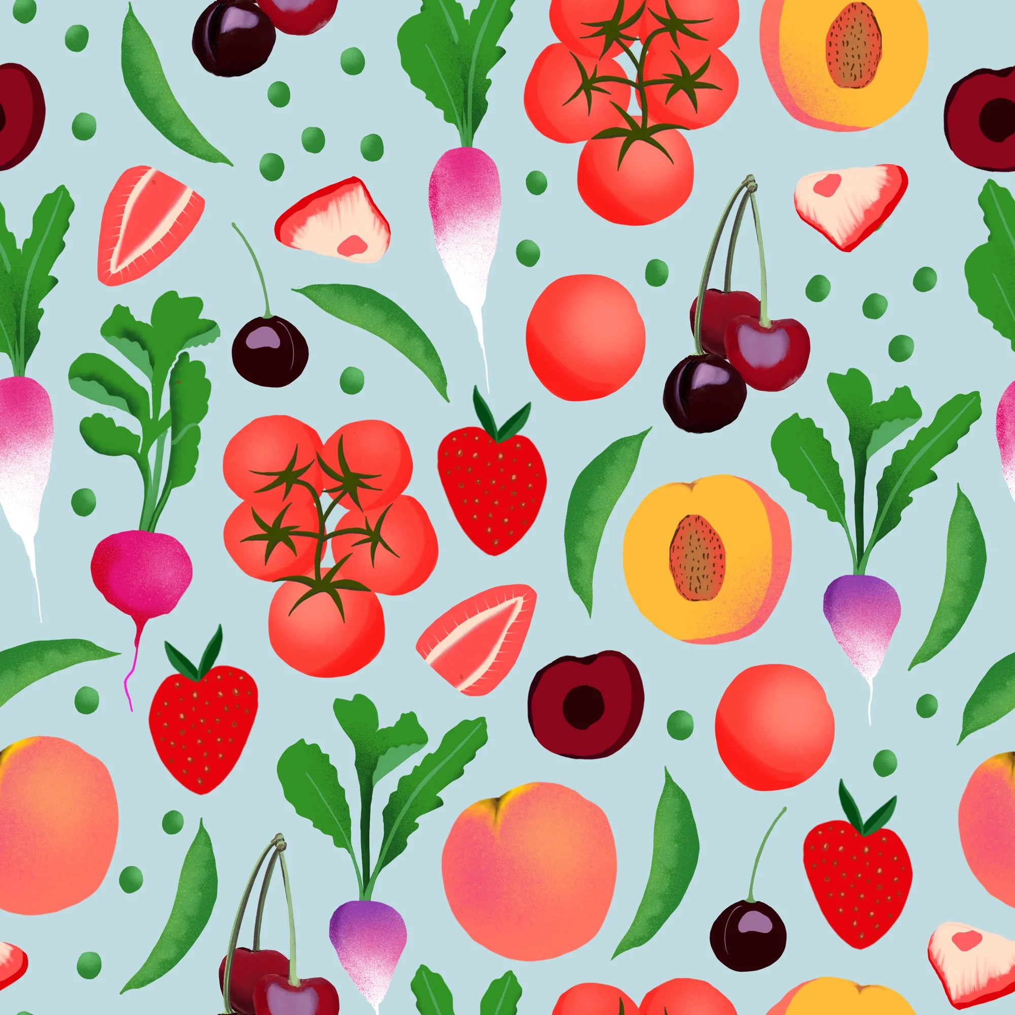 Custom repeat pattern for a fast casual restaurant concept