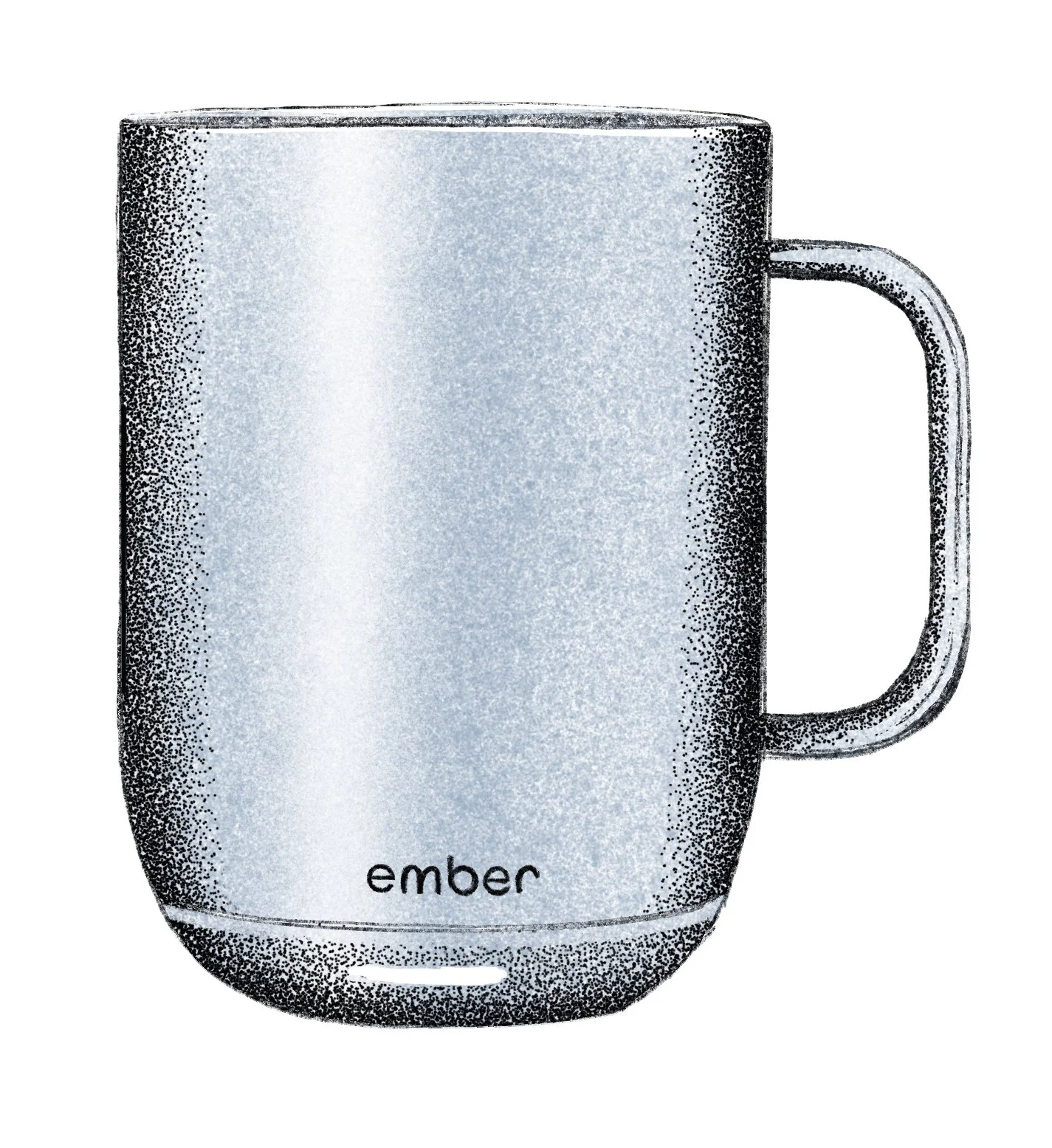 Self-heating Ember coffee mug illustration by Laura Sant