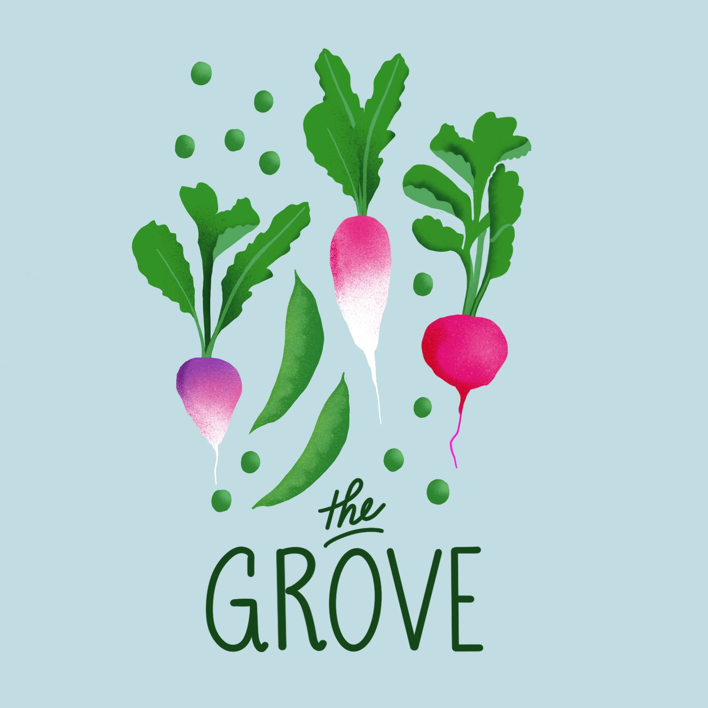 Illustrated logo for a fast casual restaurant concept