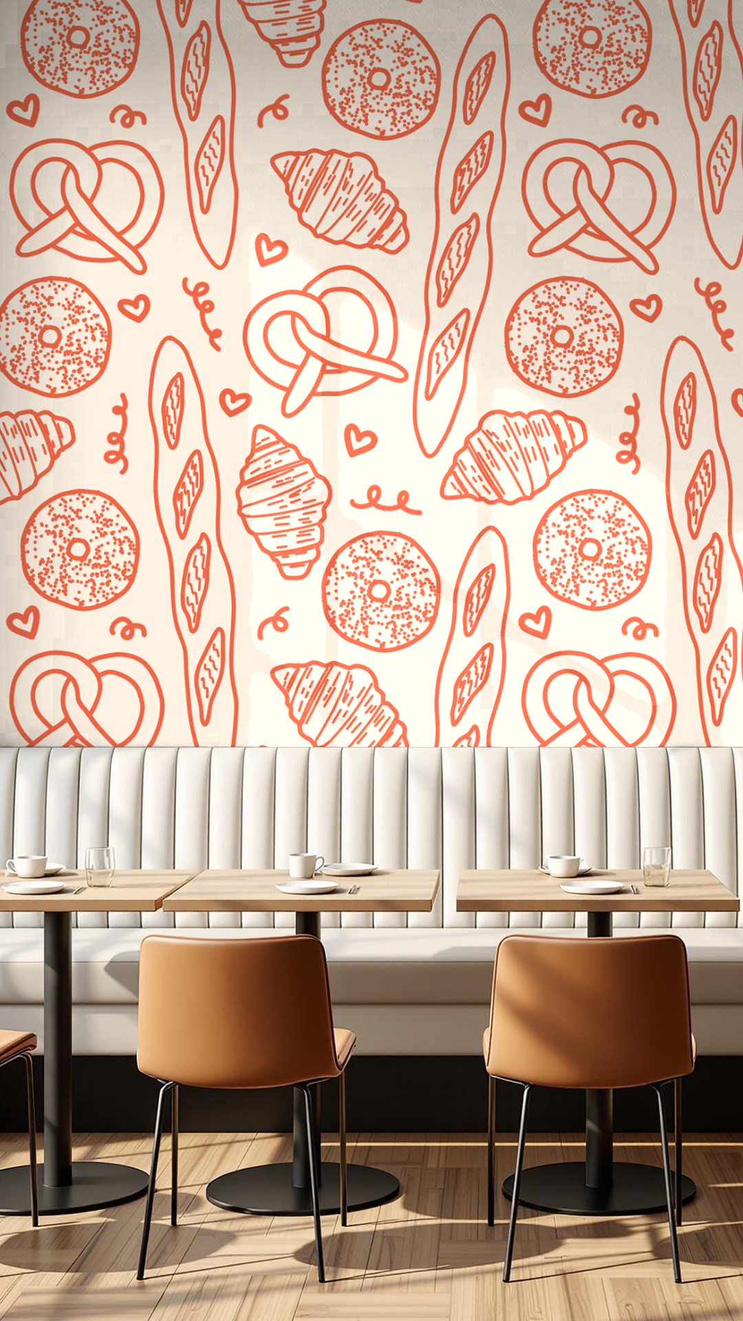 Illustrated pattern for use in bakery branding