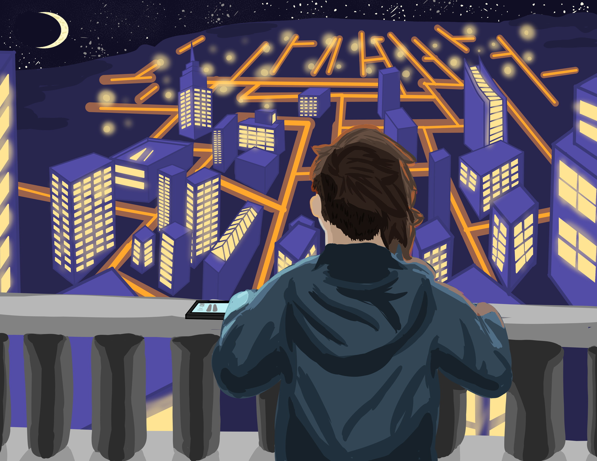 City of Lights Illustration