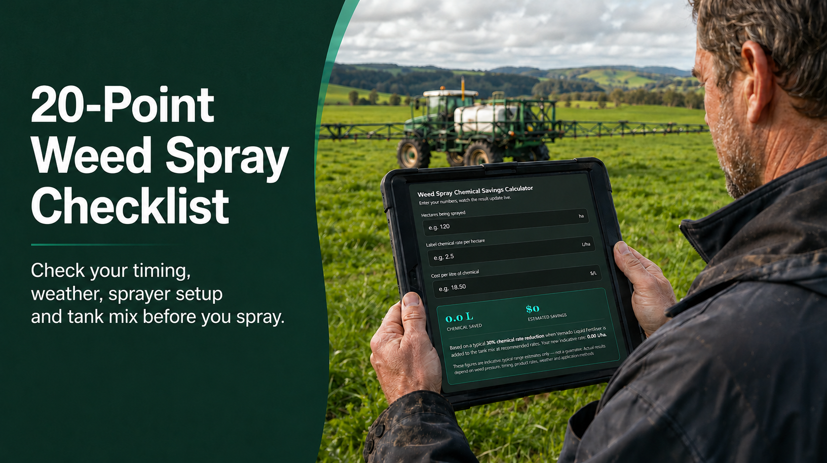 weed spraying checklist