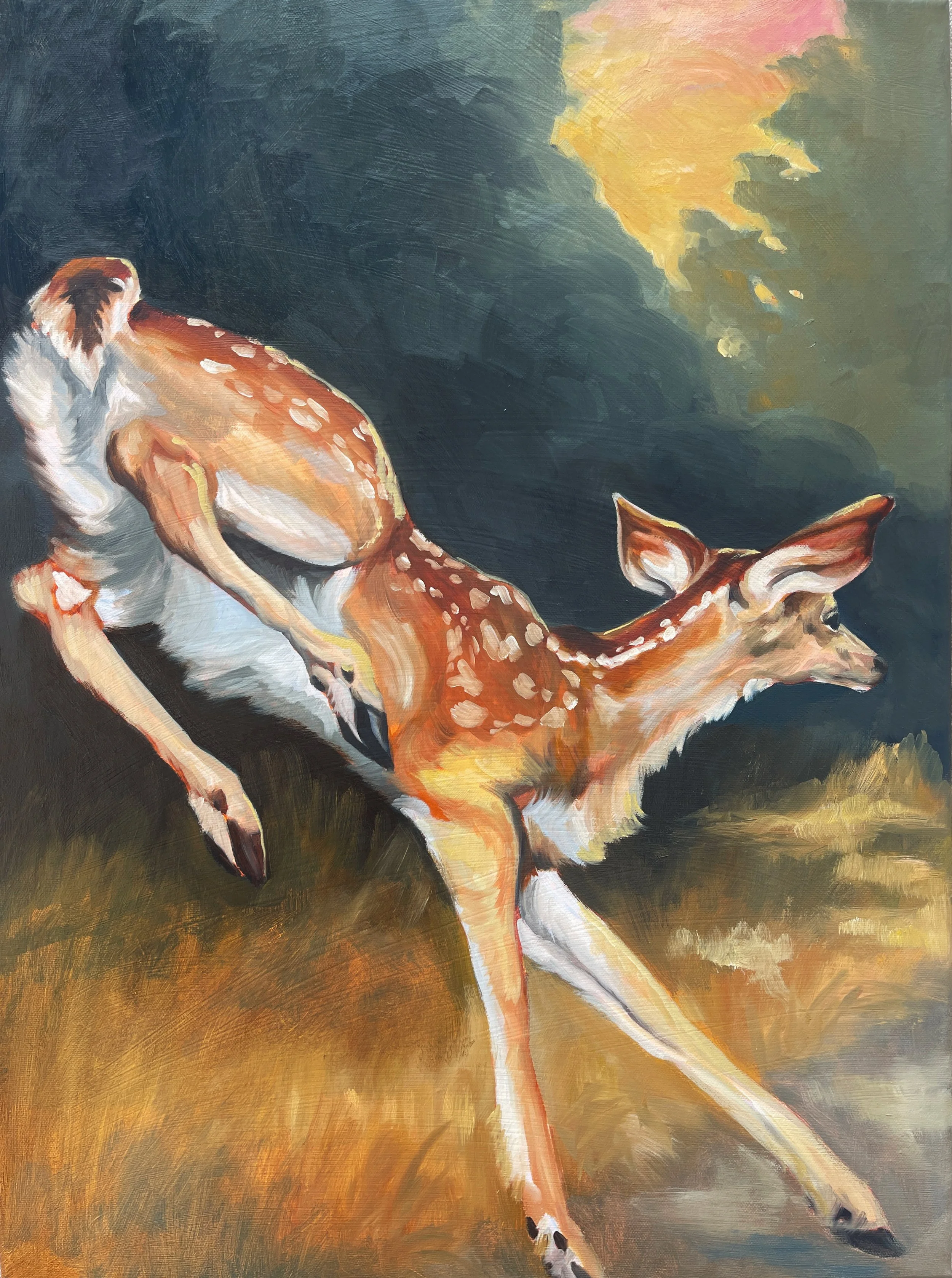 "Runner". 18"x24" Oil and Acrylic on canvas. 2026.