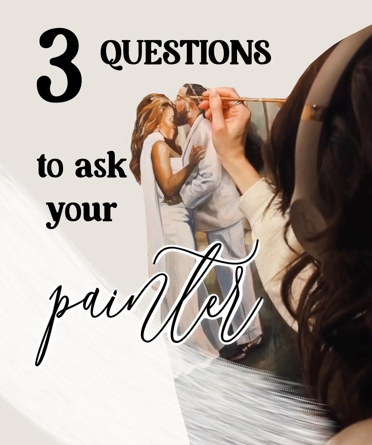 Commonly asked questions + their answers ⬇️💫

1) The standard size offering is 18&rdquo;x24&rdquo; canvas. I can also offer as small as 16&rdquo;x20&rdquo; or as large as 24&rdquo;x48&rdquo; with varying pricing. For framing, I offer a floating wood