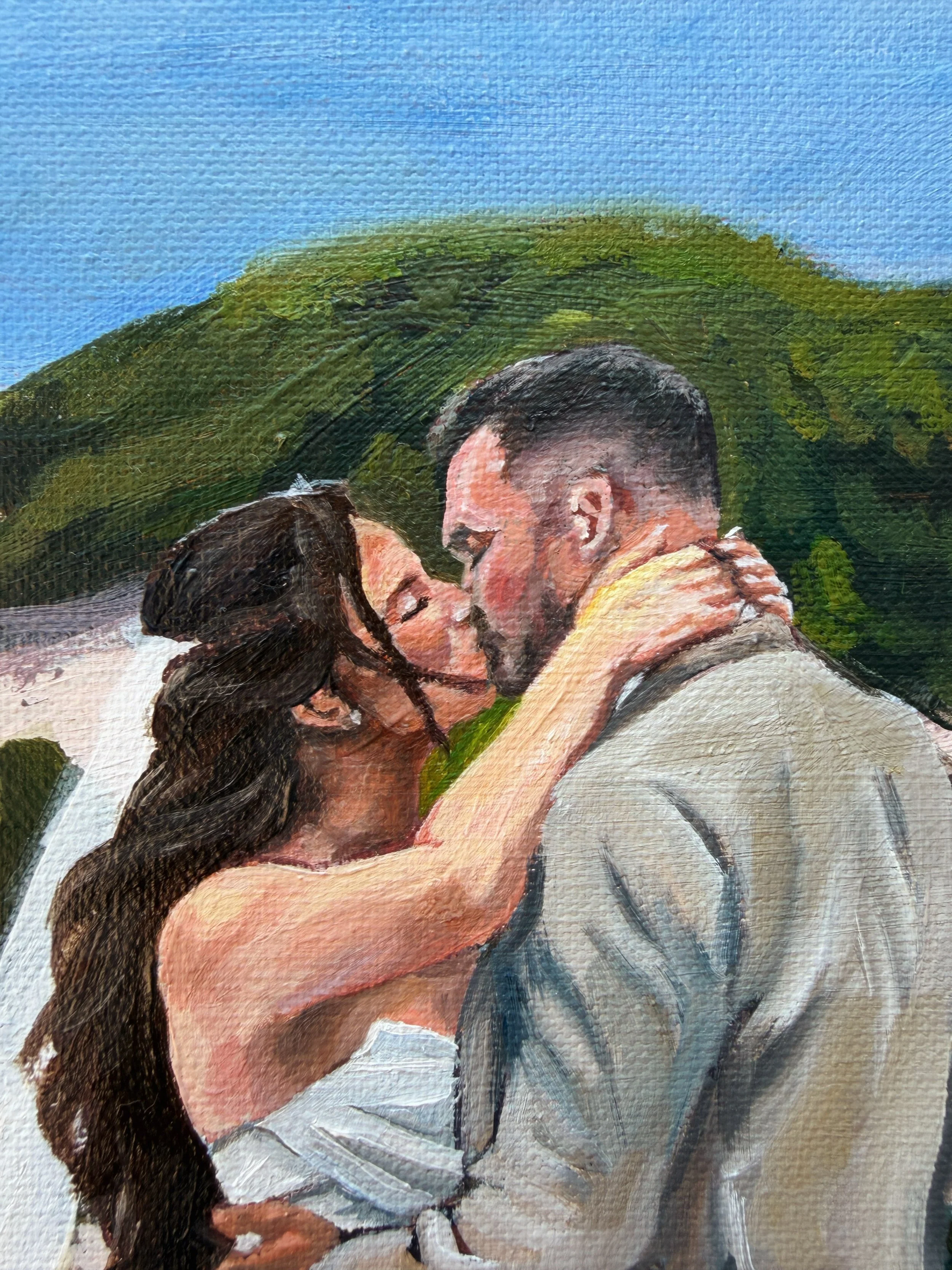 A close-up detail shot of my most recent large piece featuring couple Laura and Ian 💫 my favorite part is how the light cascades along their faces here. Can you believe they&rsquo;re only one square inch?

This is the essential package which is a 18