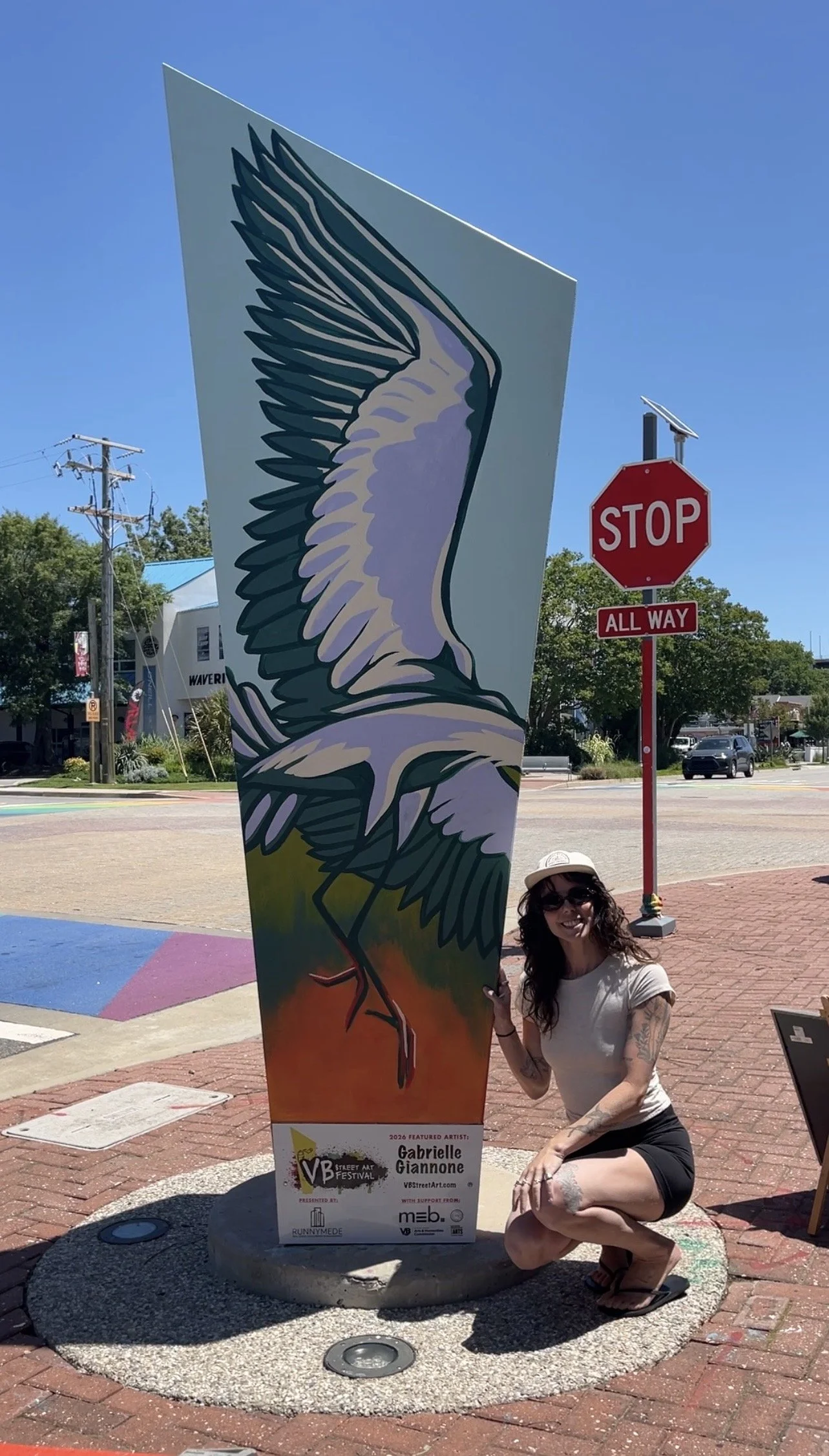 ViBe Street Art Festival Mural installed in Virginia Beach, VA 2026 on the corner of 19th St and Cypress Ave.