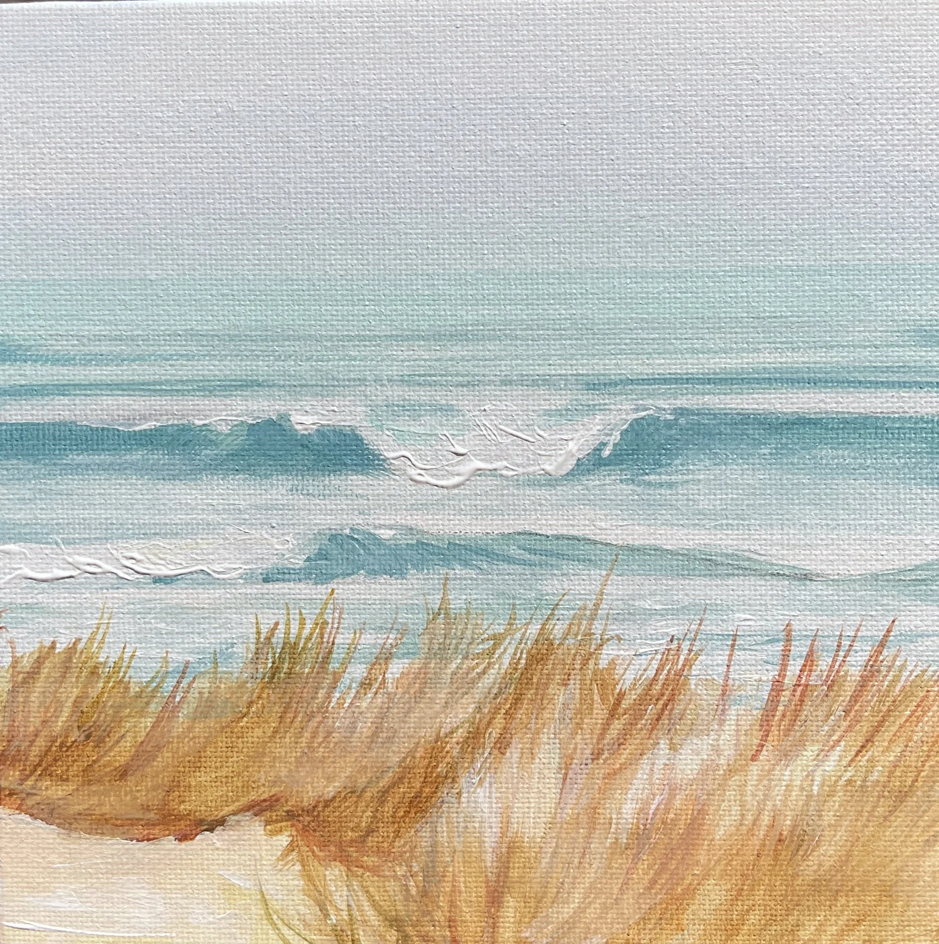 Original acrylic, Wave, 6"x6". 2024.