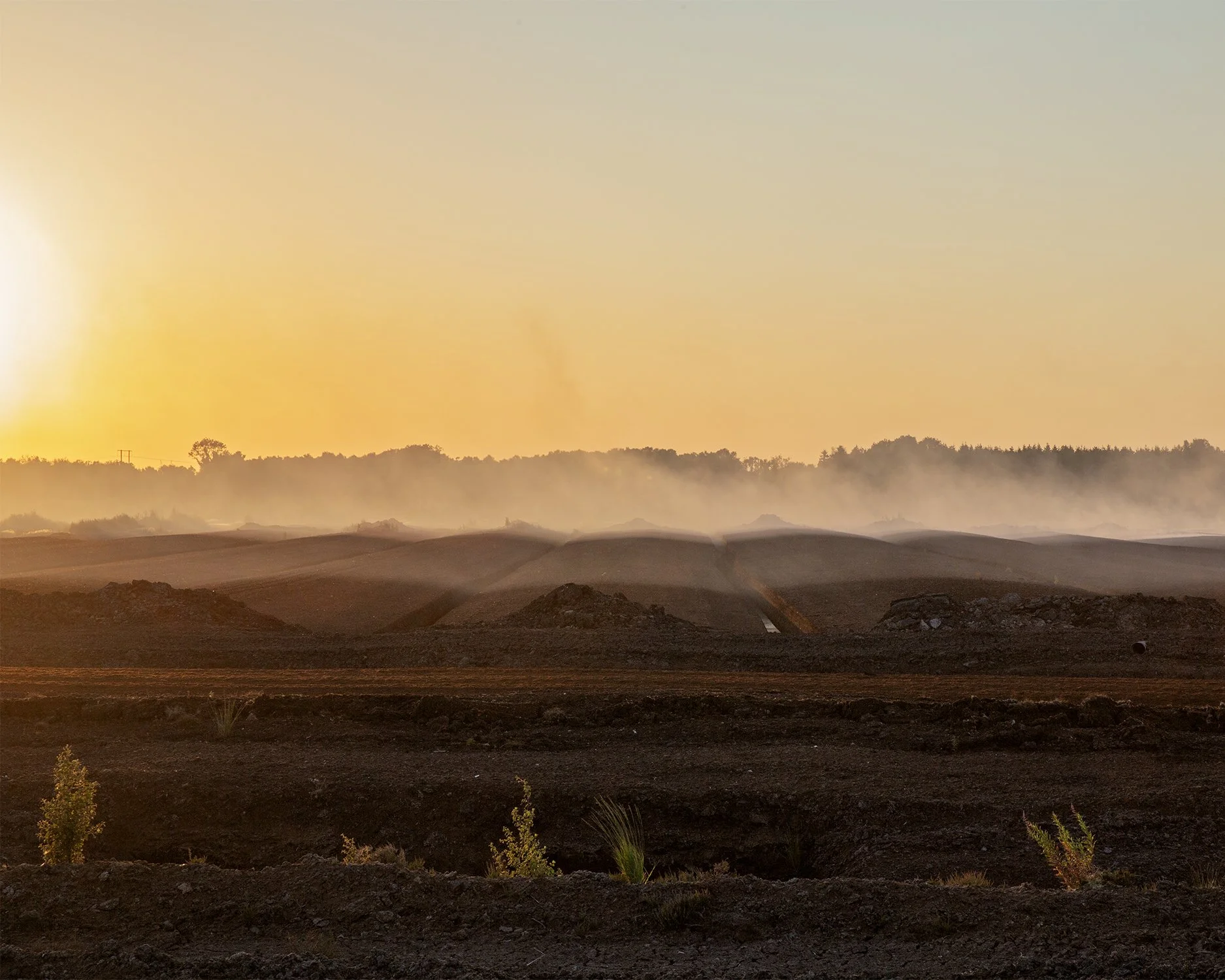 Bog Fire at Sunset #2, near Carbury, County Kildare, Ireland, 12th July 2026. Bealtaine miniseries within 'Beneath | Beofhód'.