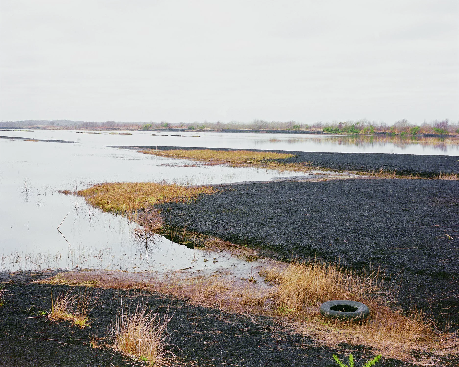 Wet bog after prolonged rain, Ballydermot bog group, County Kildare, 2021.