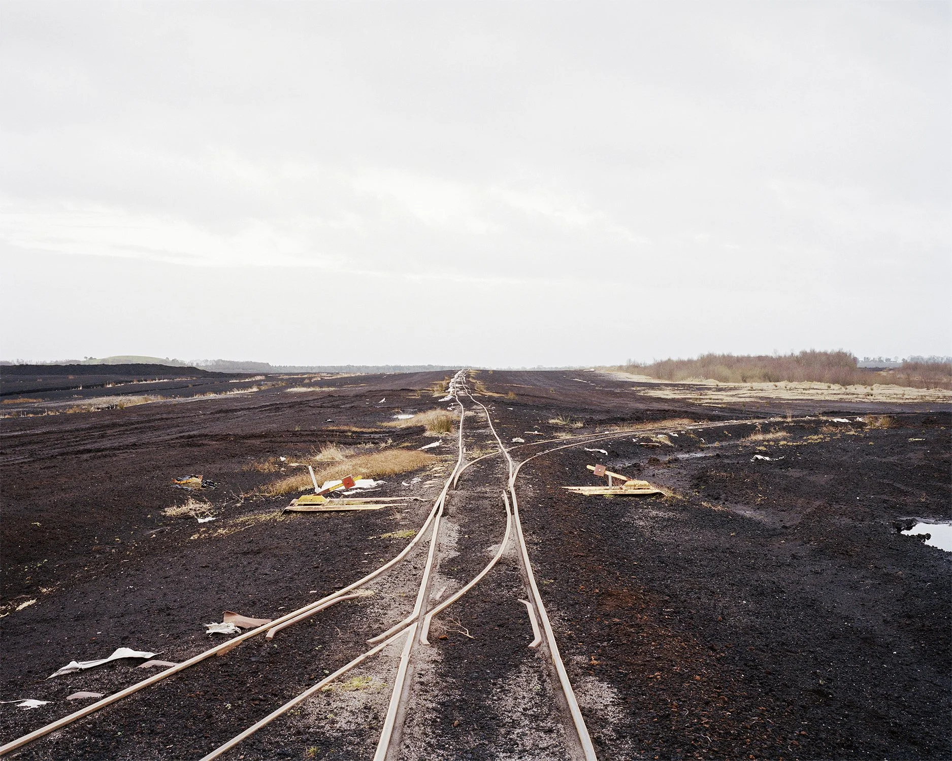 Industrial narrow-gauge railway on Gilltown Bog, County Kildare, 2022.