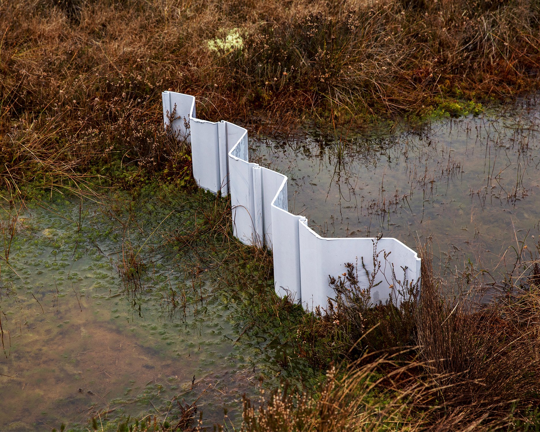 Plastic sheet pile, Clara Bog, Co. Offaly, 2023.