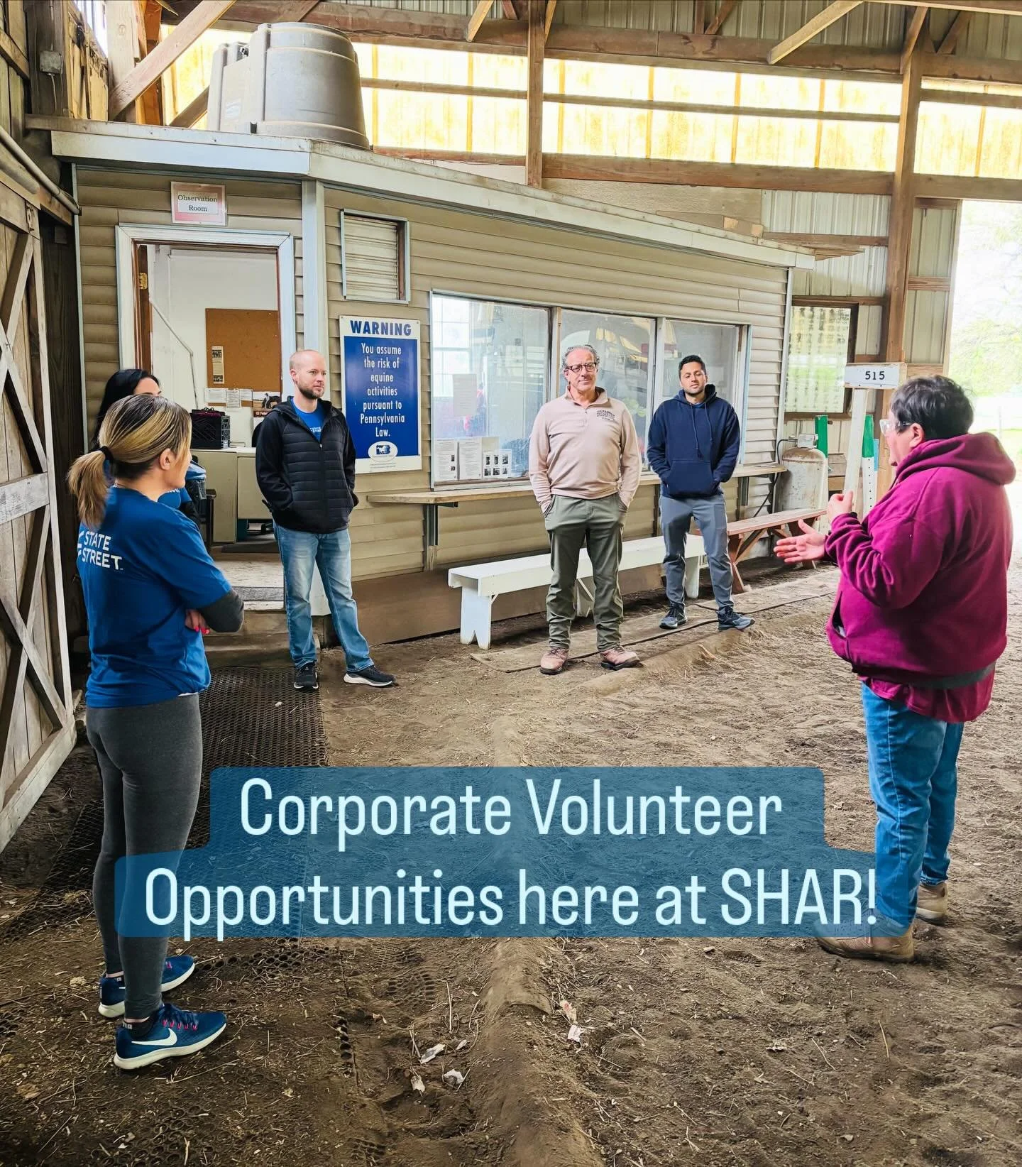 To schedule your corporate volunteer day, reach out to volunteer@hugahorse.com